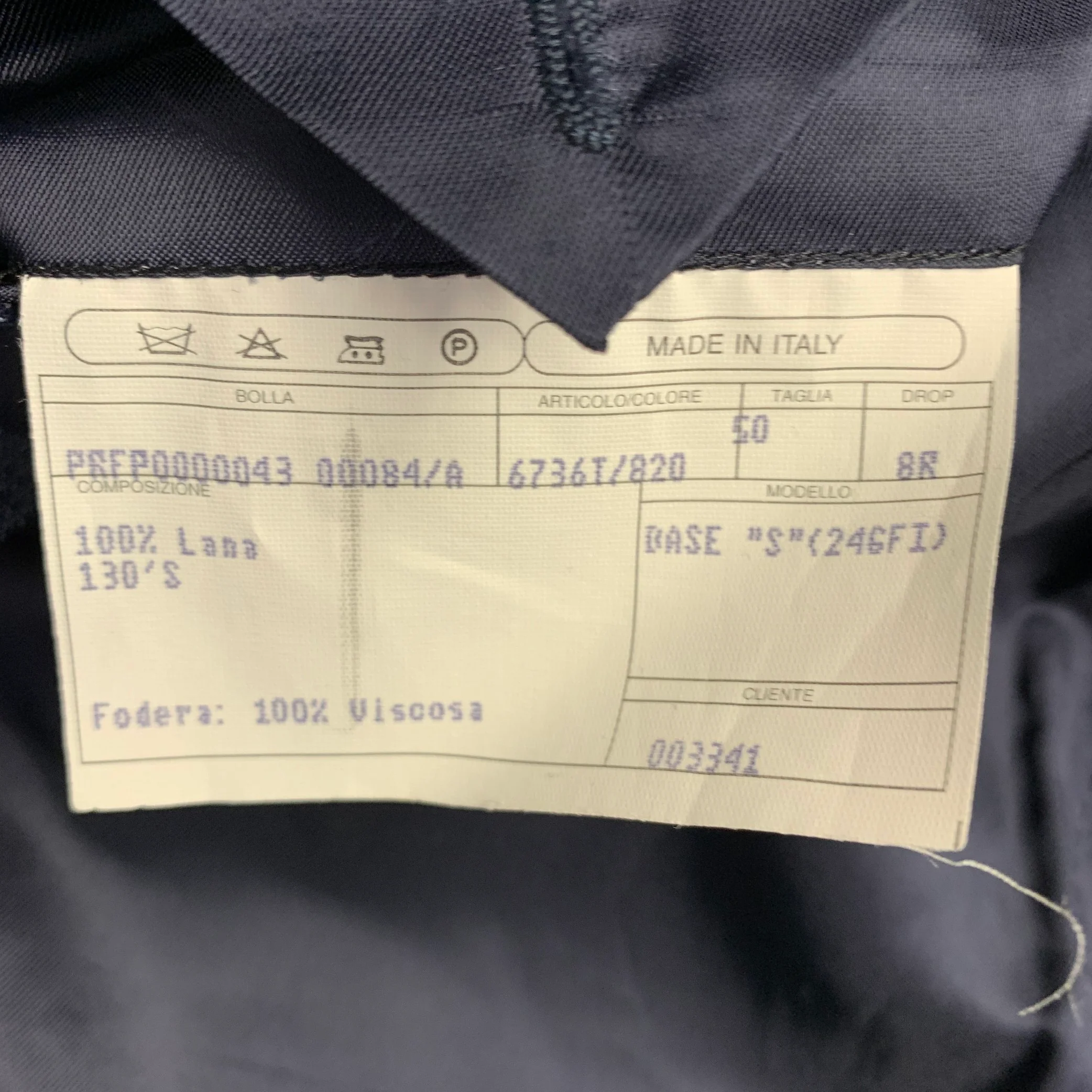 ISAIA Size 40 Regular Navy White Woven Wool Notch Lapel Sport Coat - Image 9