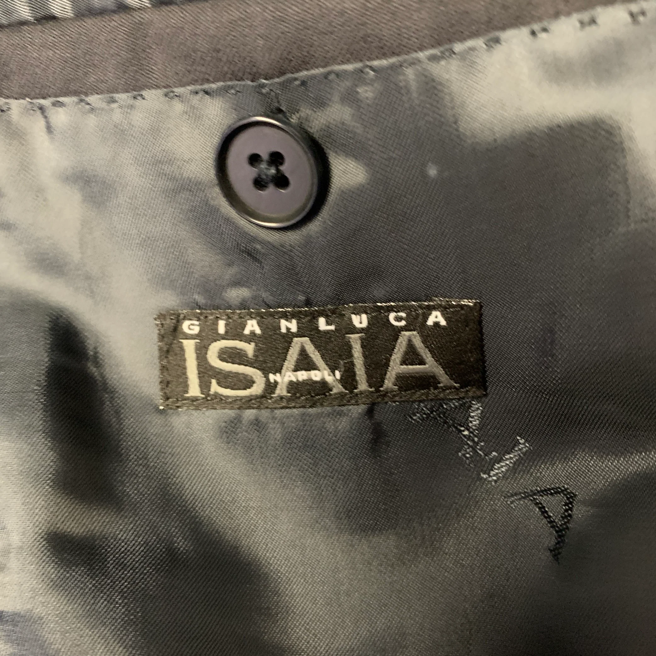 ISAIA Size 42 Black Wool Notch Lapel Sport Coat - Image 6