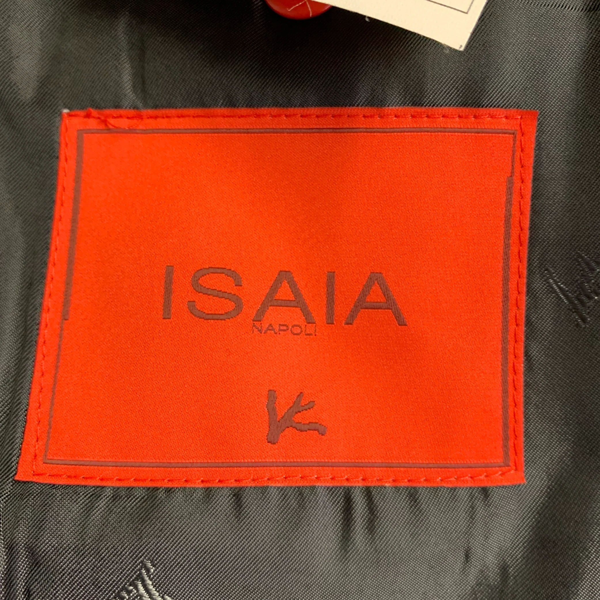 ISAIA Size 42 Regular Grey Wool Twill Notch Lapel Suit - Image 7