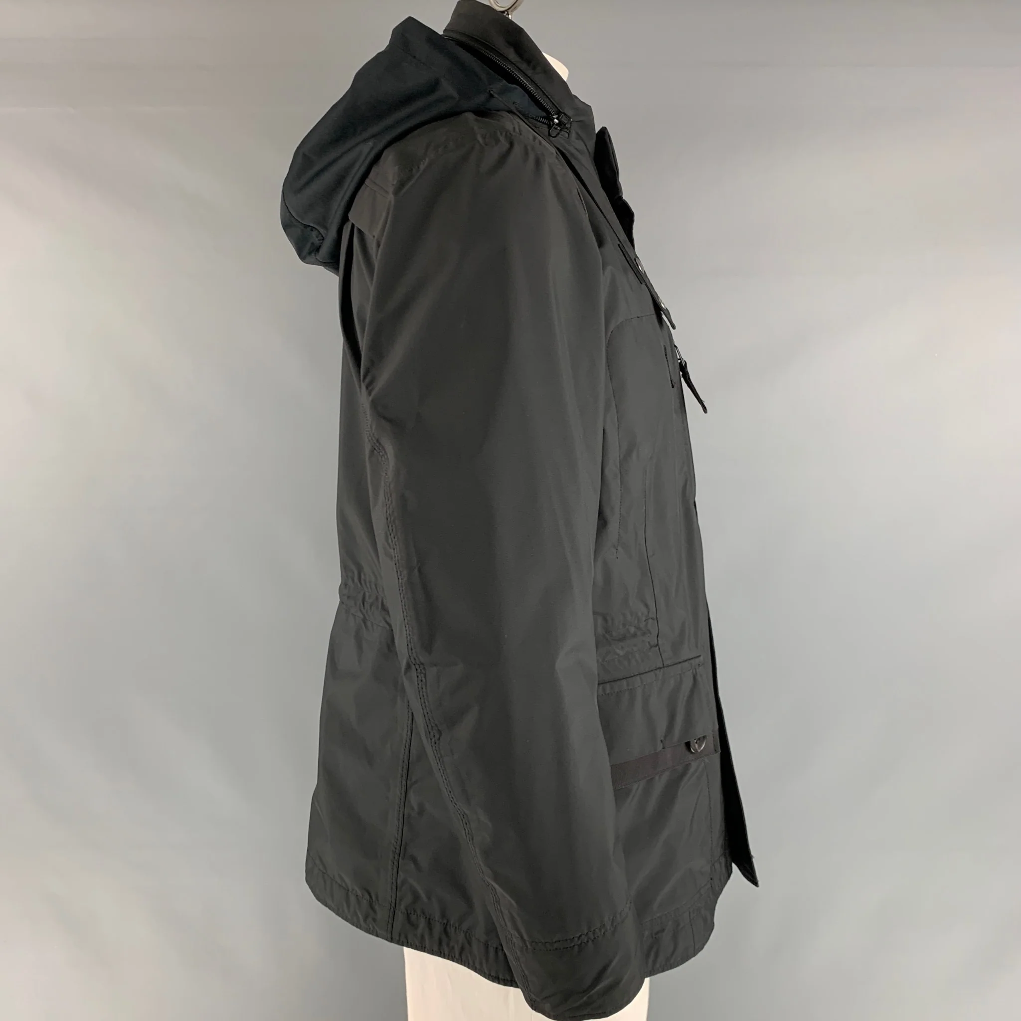 ISSEY MIYAKE Size L Black Polyester Windbreaker Jacket - Image 2