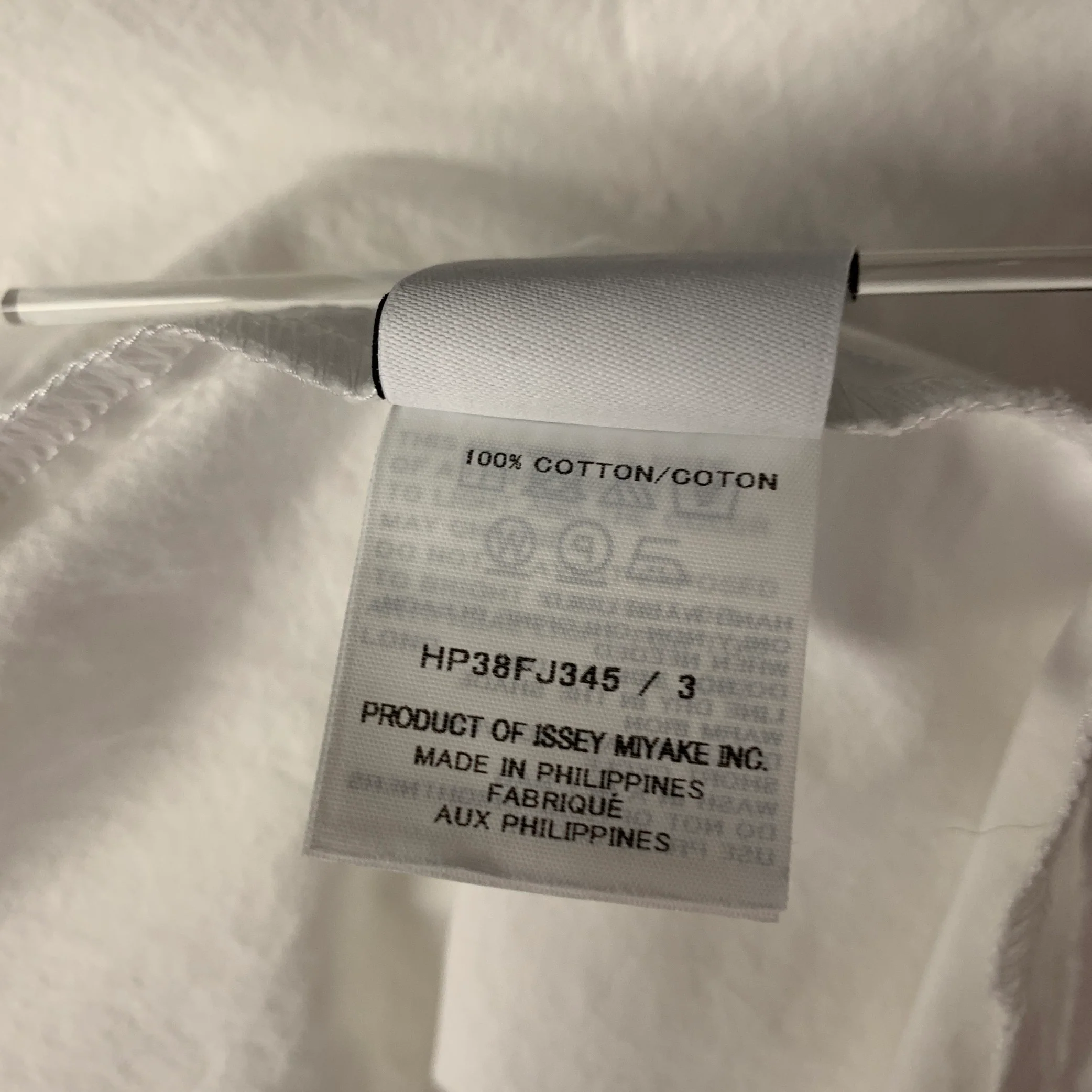 ISSEY MIYAKE Size L White Cotton Nehru Collar Shirt - Image 6