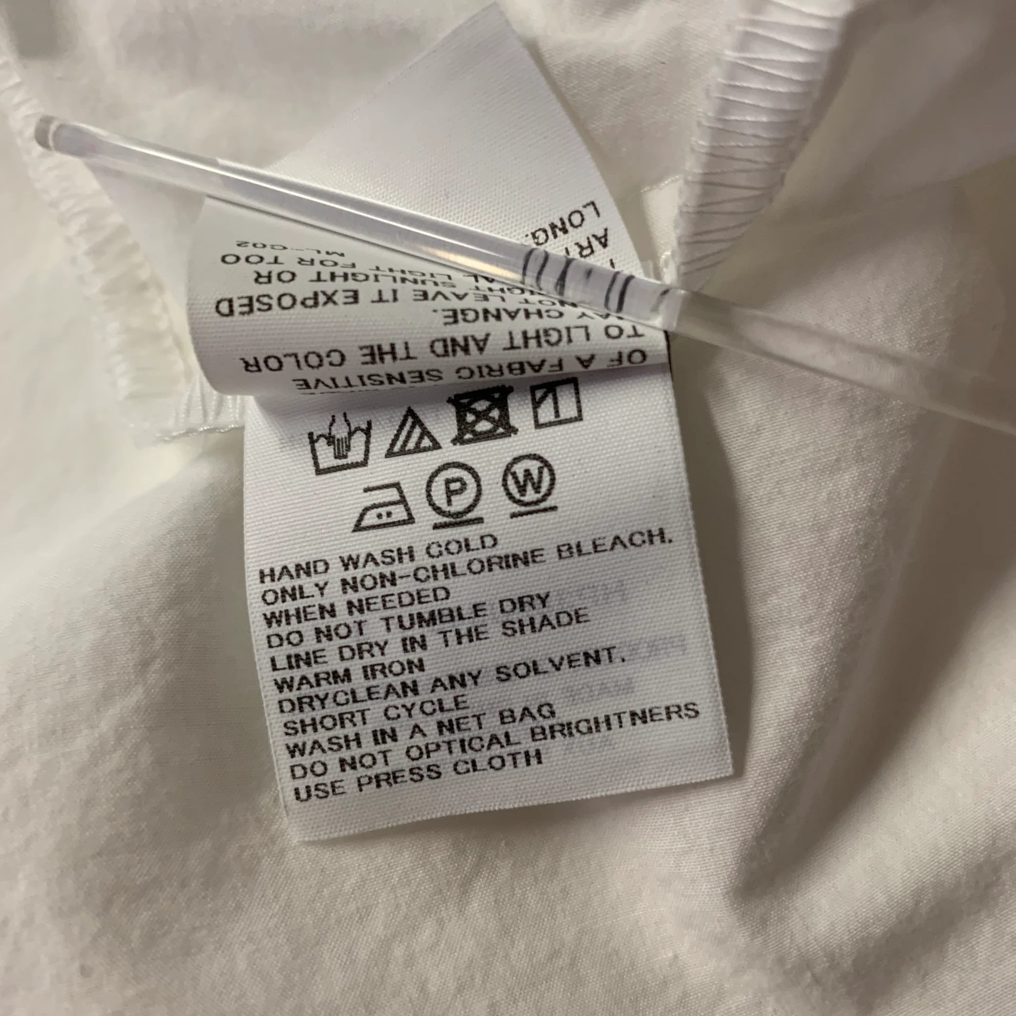 ISSEY MIYAKE Size L White Cotton Nehru Collar Shirt - Image 7