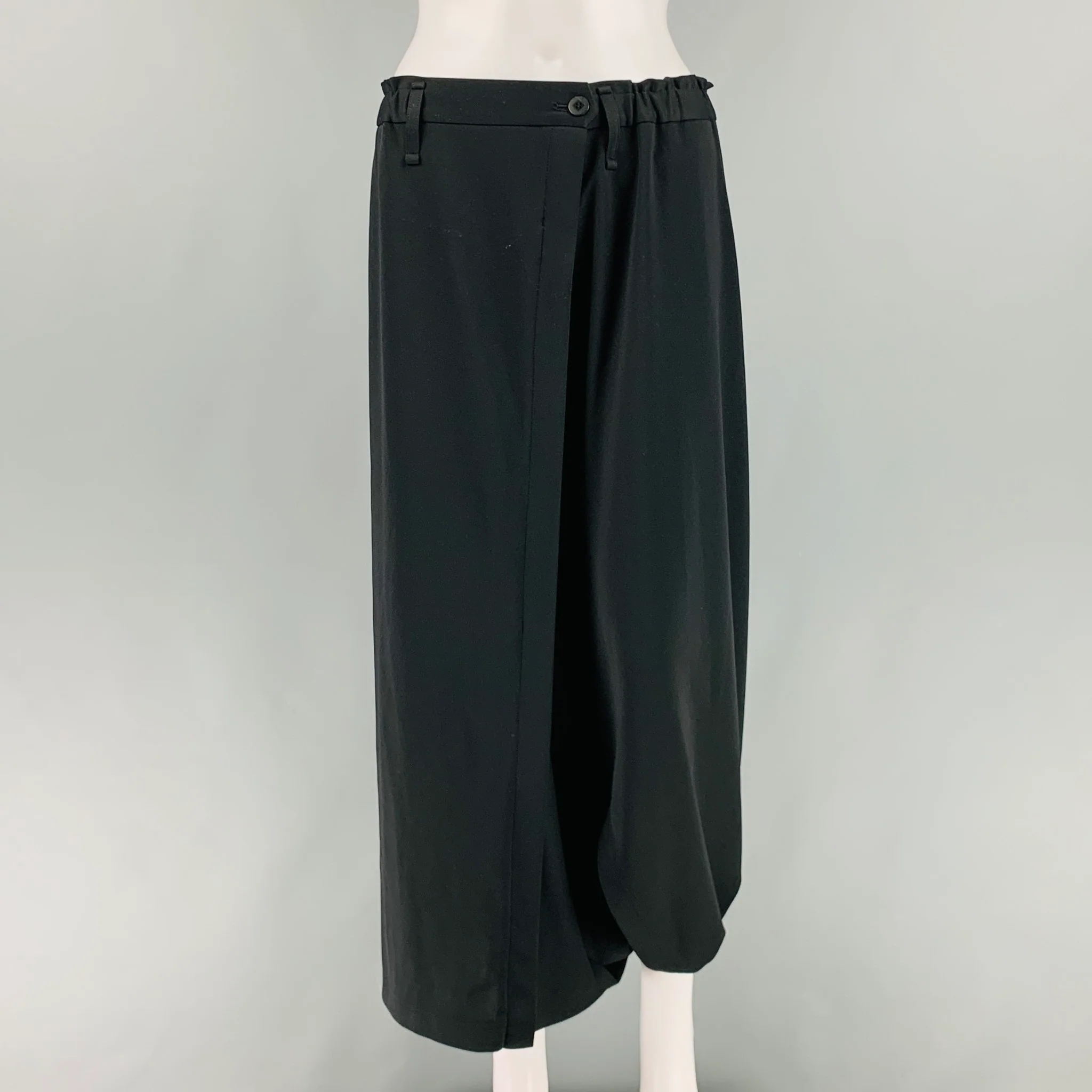 ISSEY MIYAKE Size M Black Elastic Waistband Casual Pants