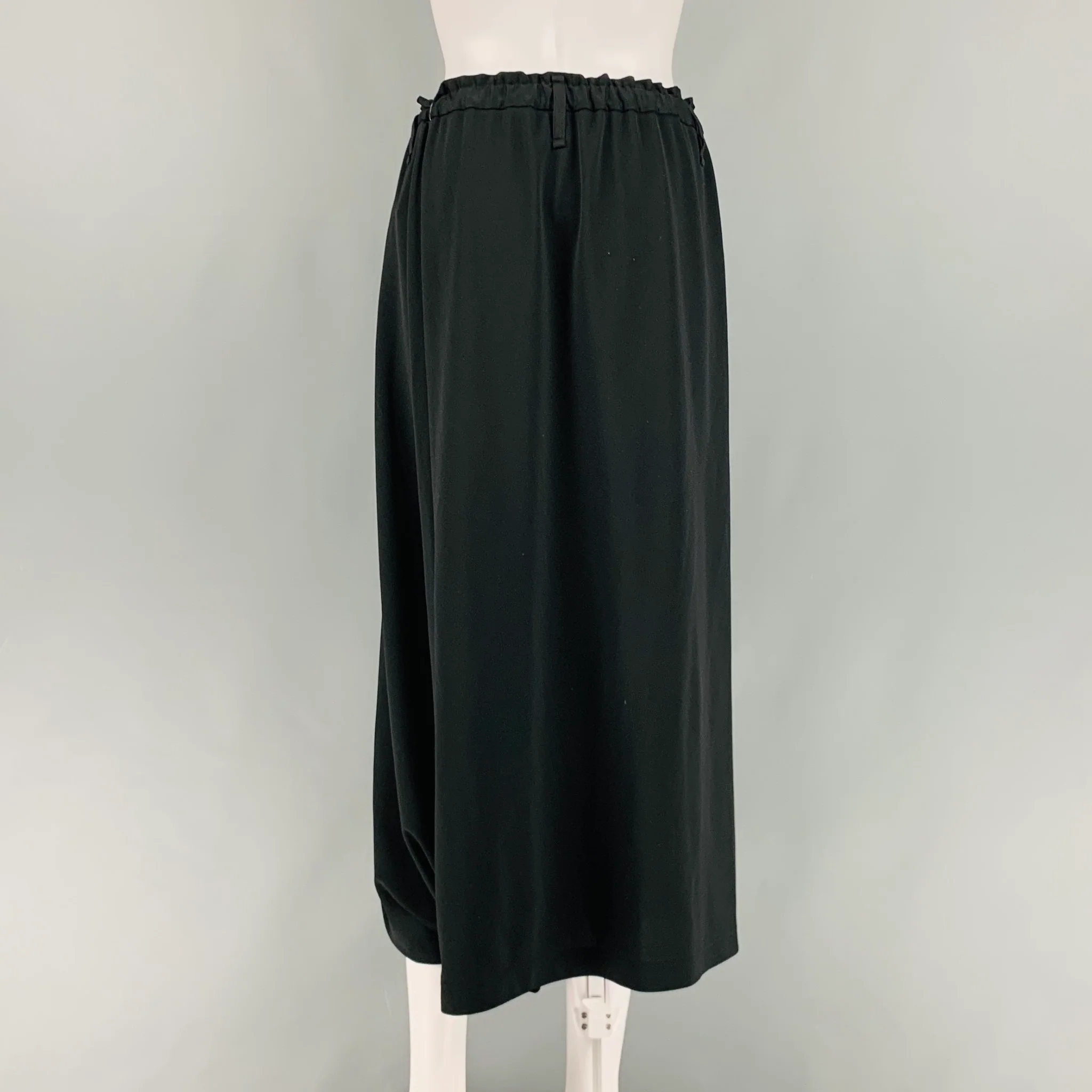 ISSEY MIYAKE Size M Black Elastic Waistband Casual Pants - Image 3