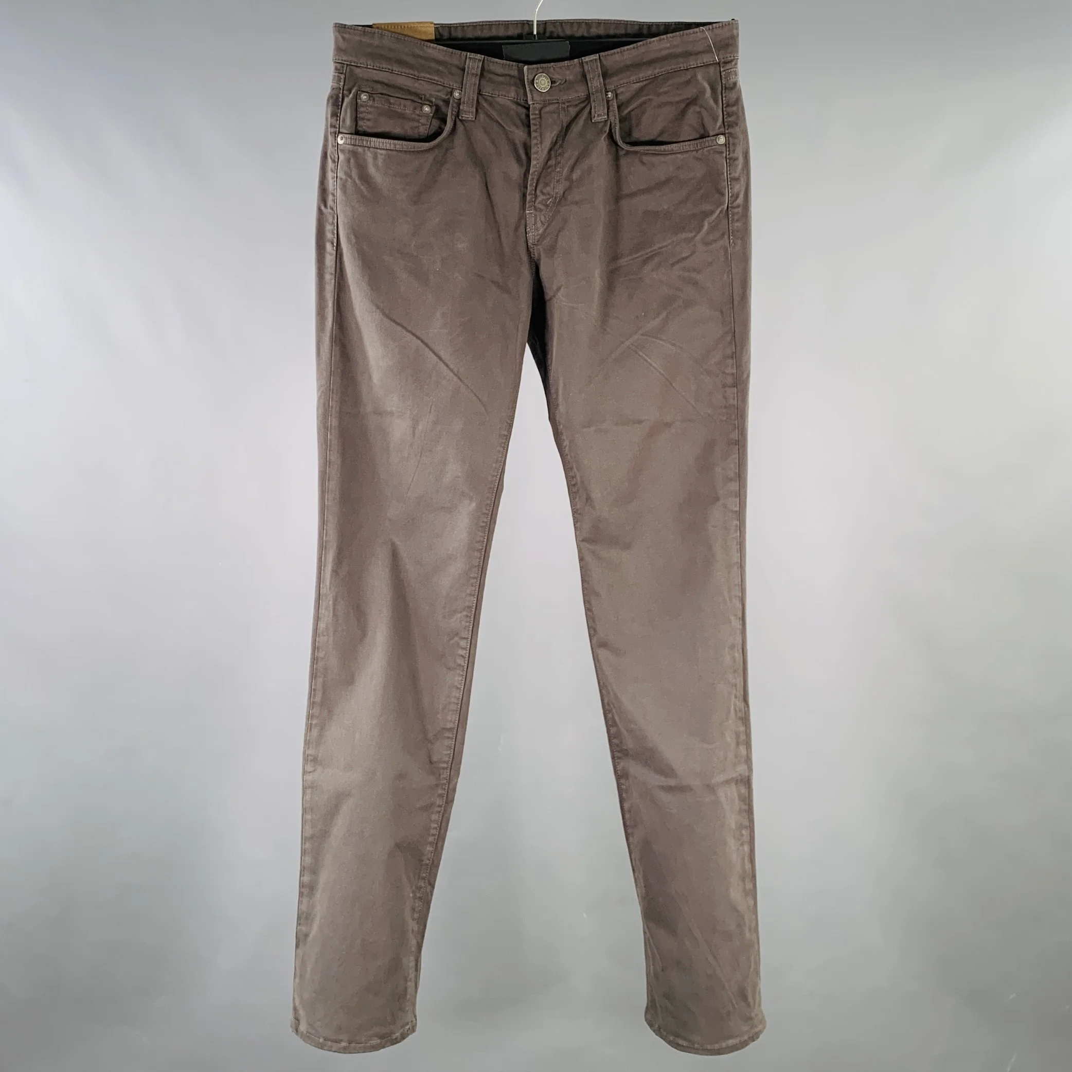 J BRAND Size 32 Grey Charcoal Twill Cotton Blend Straight Slim Jeans