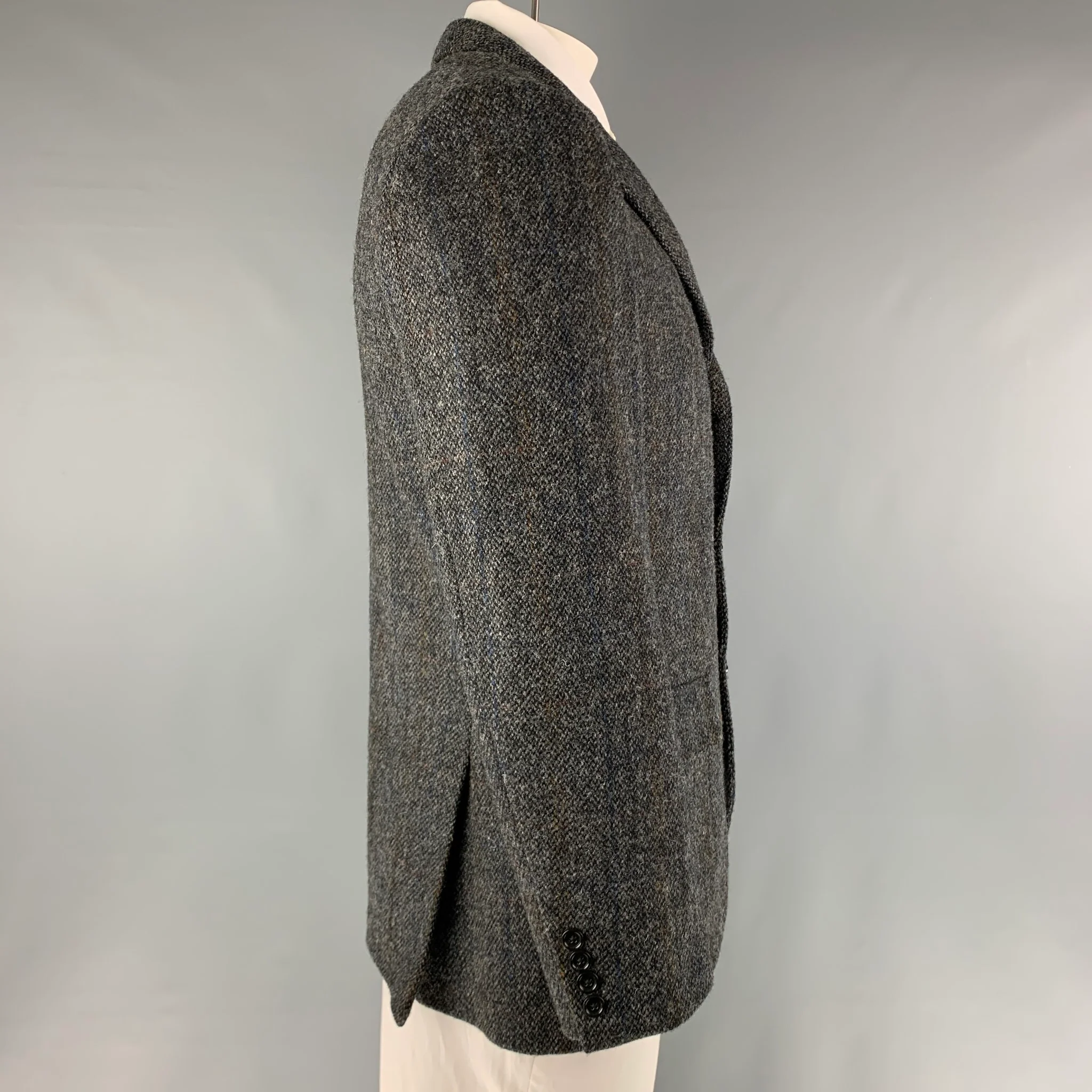 J.CREW Chest Size 42 Grey Melange Wool Single breasted Sport Coat - Image 2