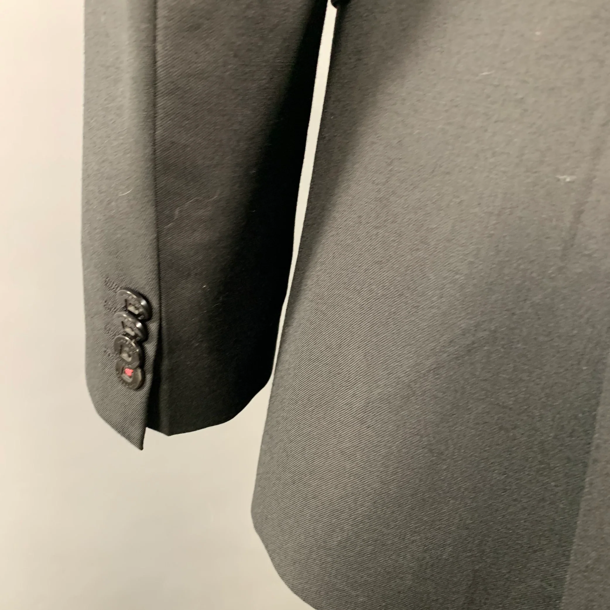 J.LINDEBERG Size 42 Black Wool Notch Lapel Sport Coat - Image 4