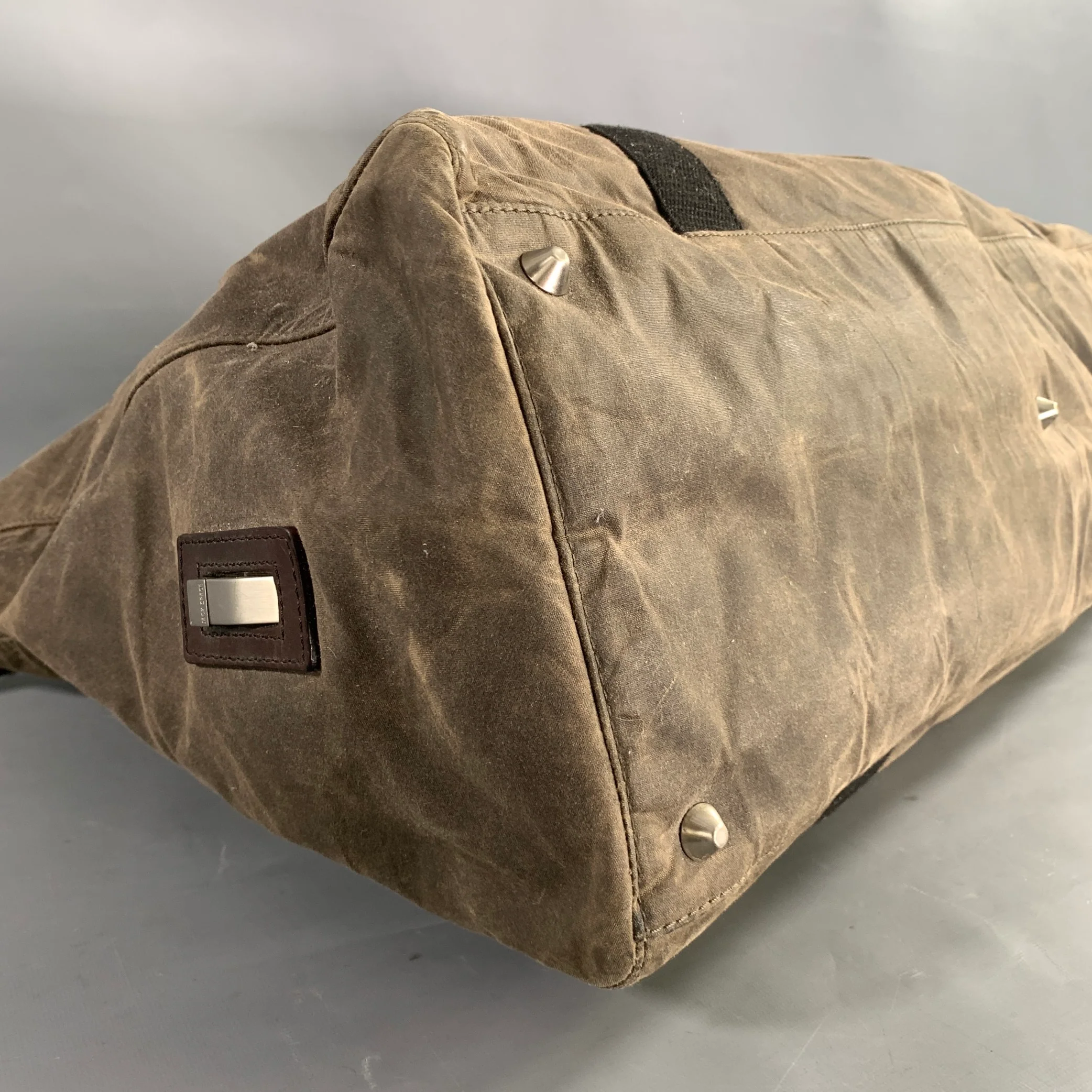 JACK SPADE Brown Black Mixed Fabrics Satchel Bags - Image 6