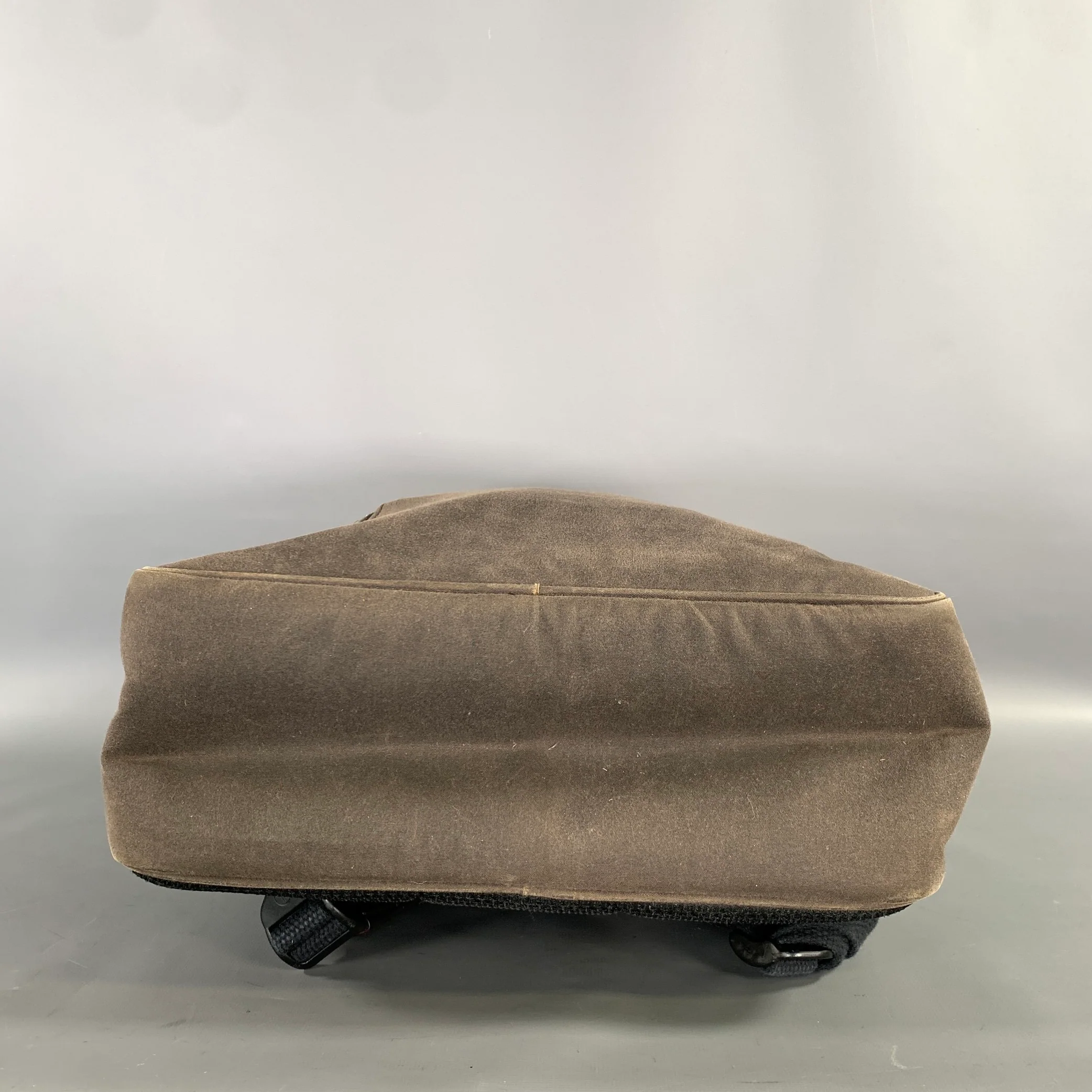 JACK SPADE Grey Gunmetal Shimmer Waxed Cotton Backpack bag - Image 5