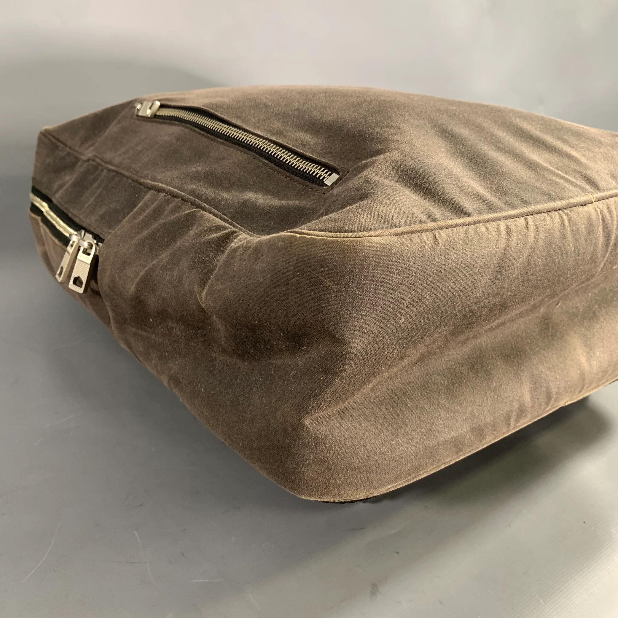 JACK SPADE Grey Gunmetal Shimmer Waxed Cotton Backpack bag - Image 7