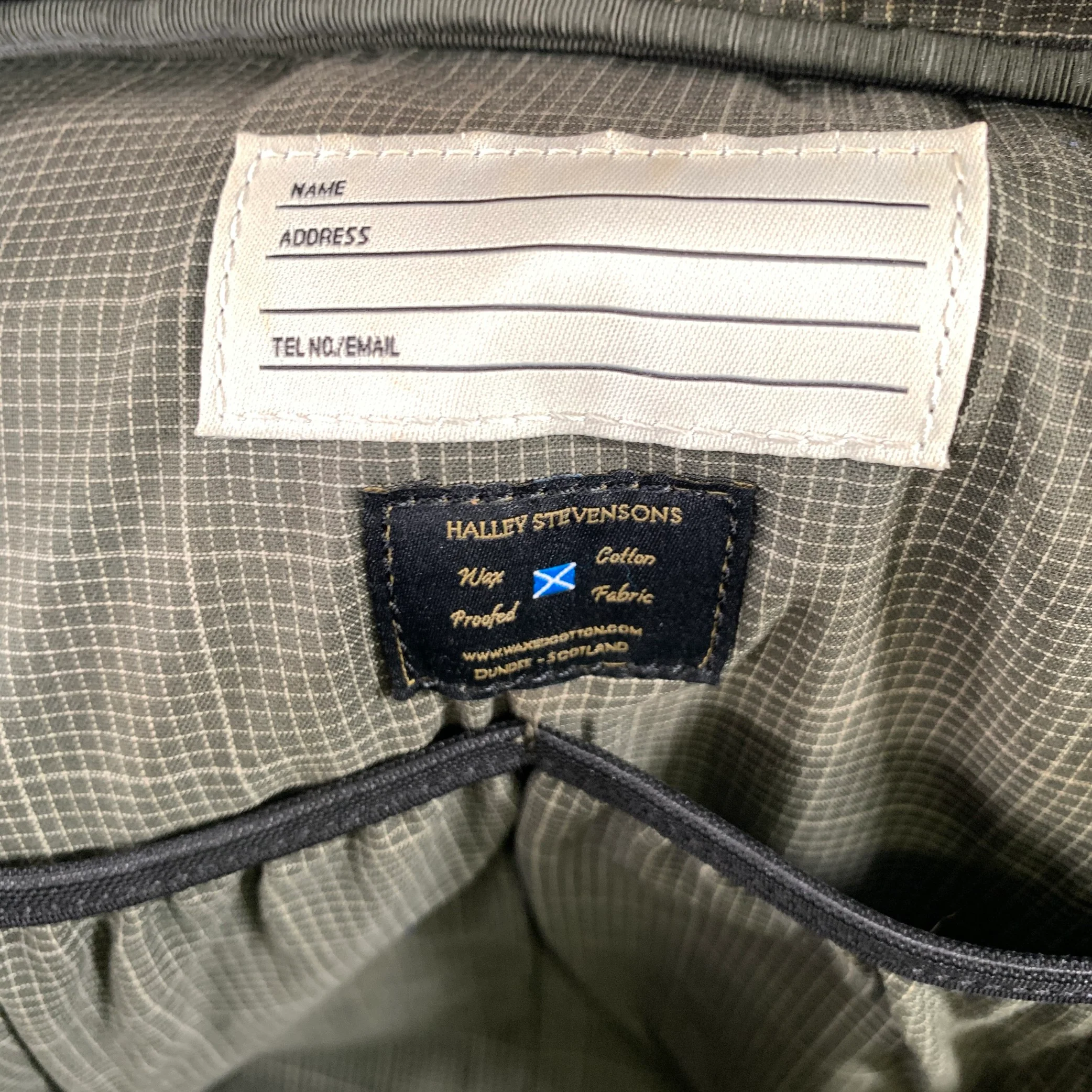 JACK SPADE Grey Gunmetal Shimmer Waxed Cotton Backpack bag - Image 9