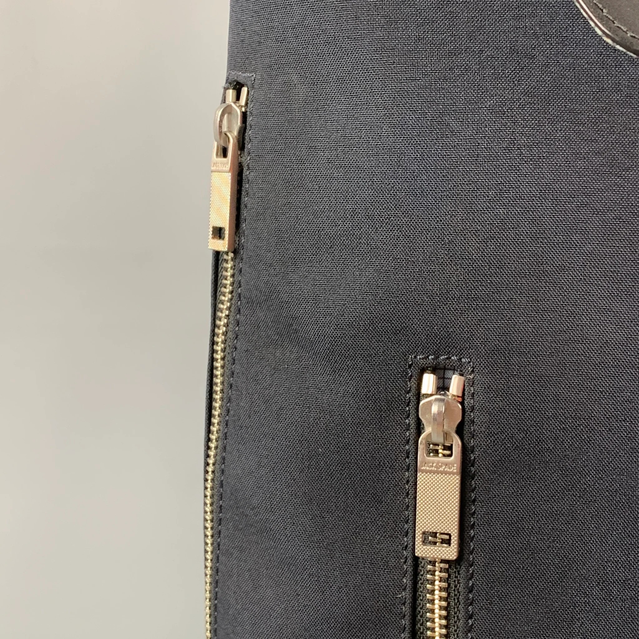 JACK SPADE Navy Black Canvas Backpack - Image 3