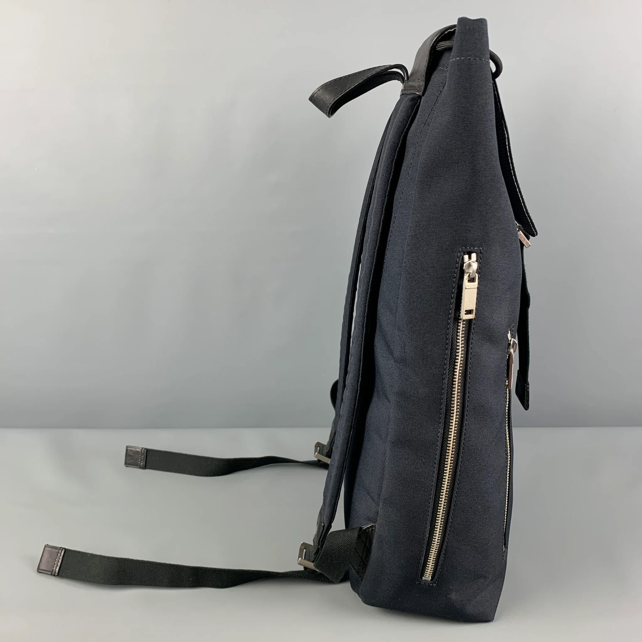 JACK SPADE Navy Black Canvas Backpack - Image 4