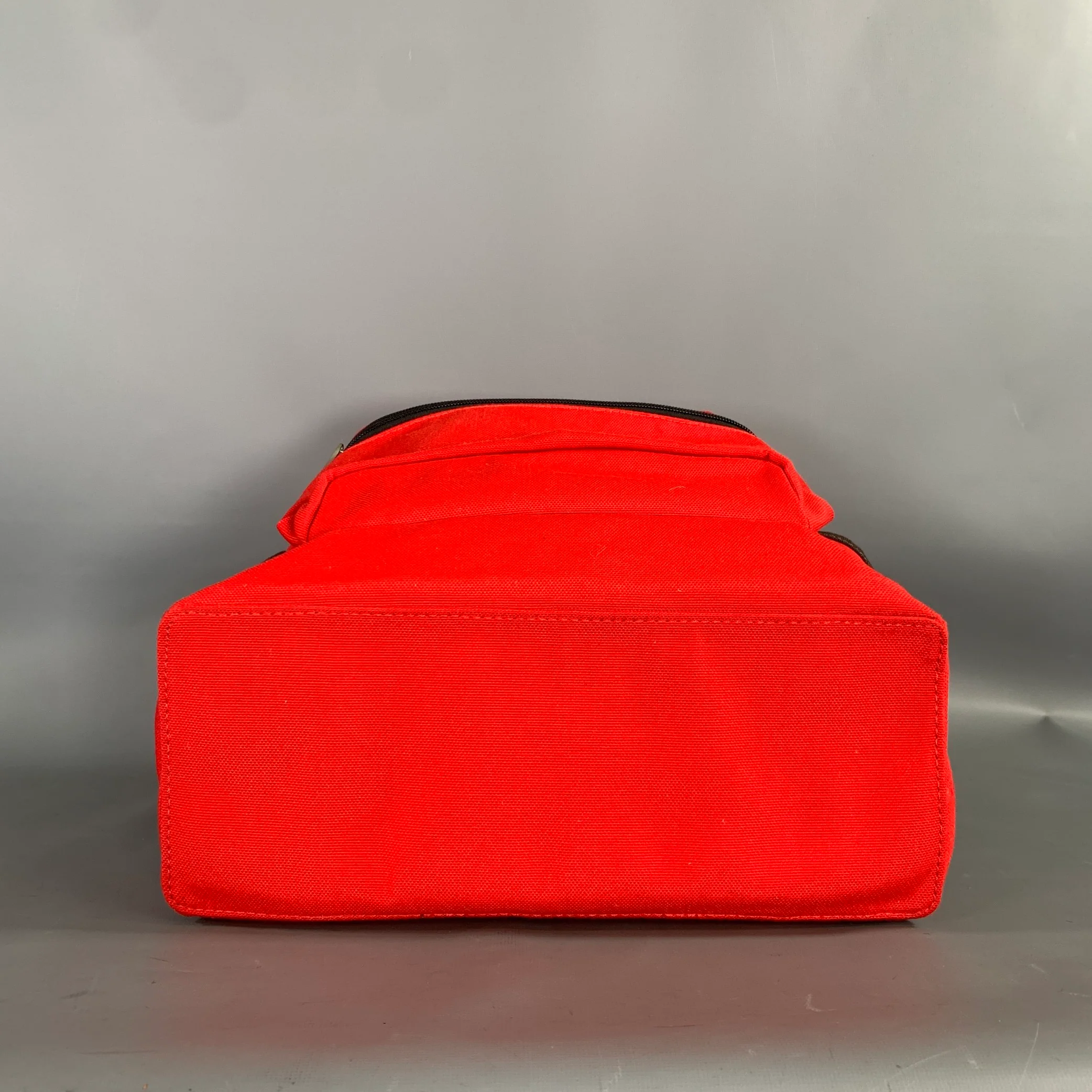 JACK SPADE Red Black Solid Canvas Backpack Bag - Image 5