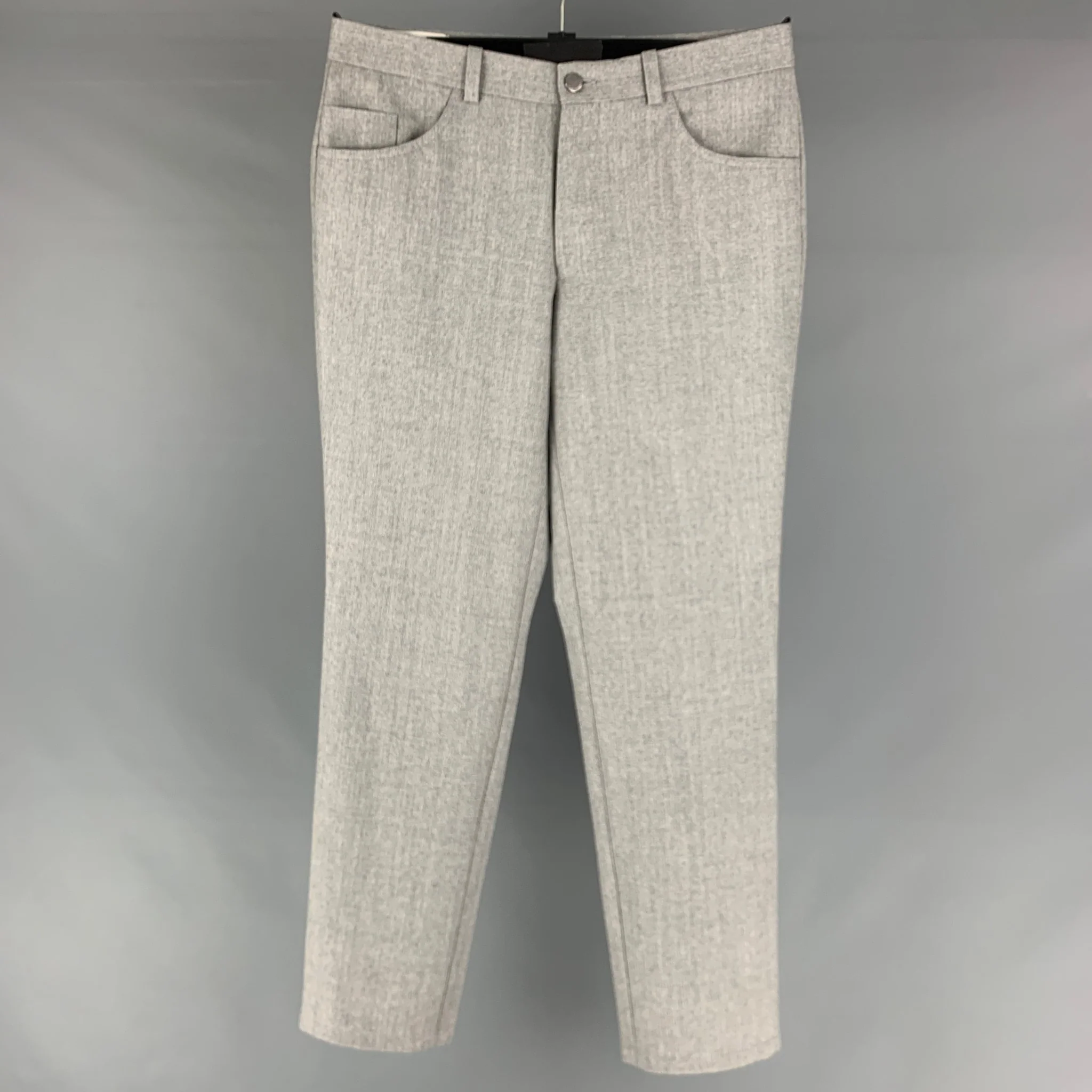 JACK VICTOR Size 30 Grey Flat Front Dress Pants