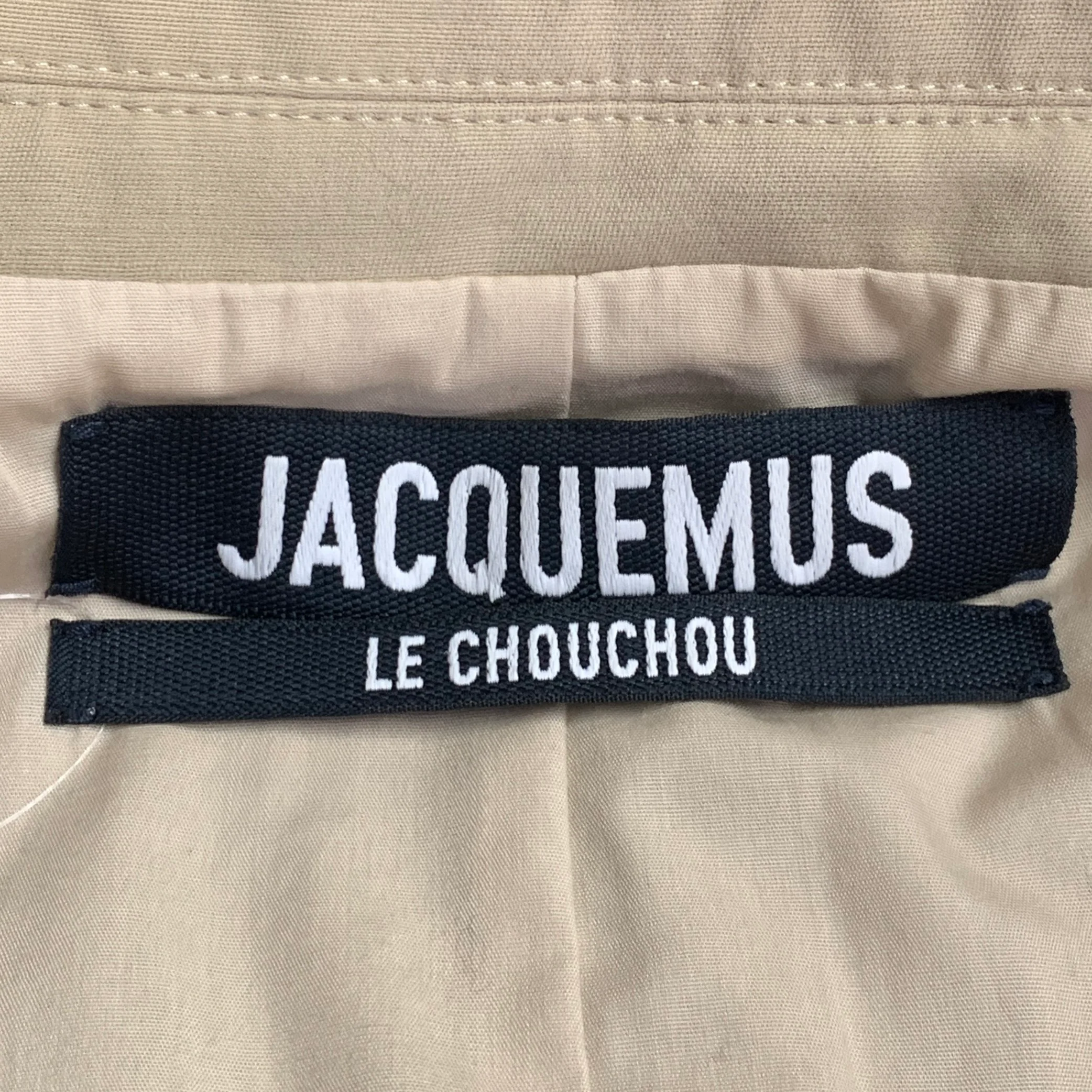 JACQUEMUS LE CHOUCHOU Size 40 Beige Cotton Blend Notch Lapel Sport Coat - Image 6