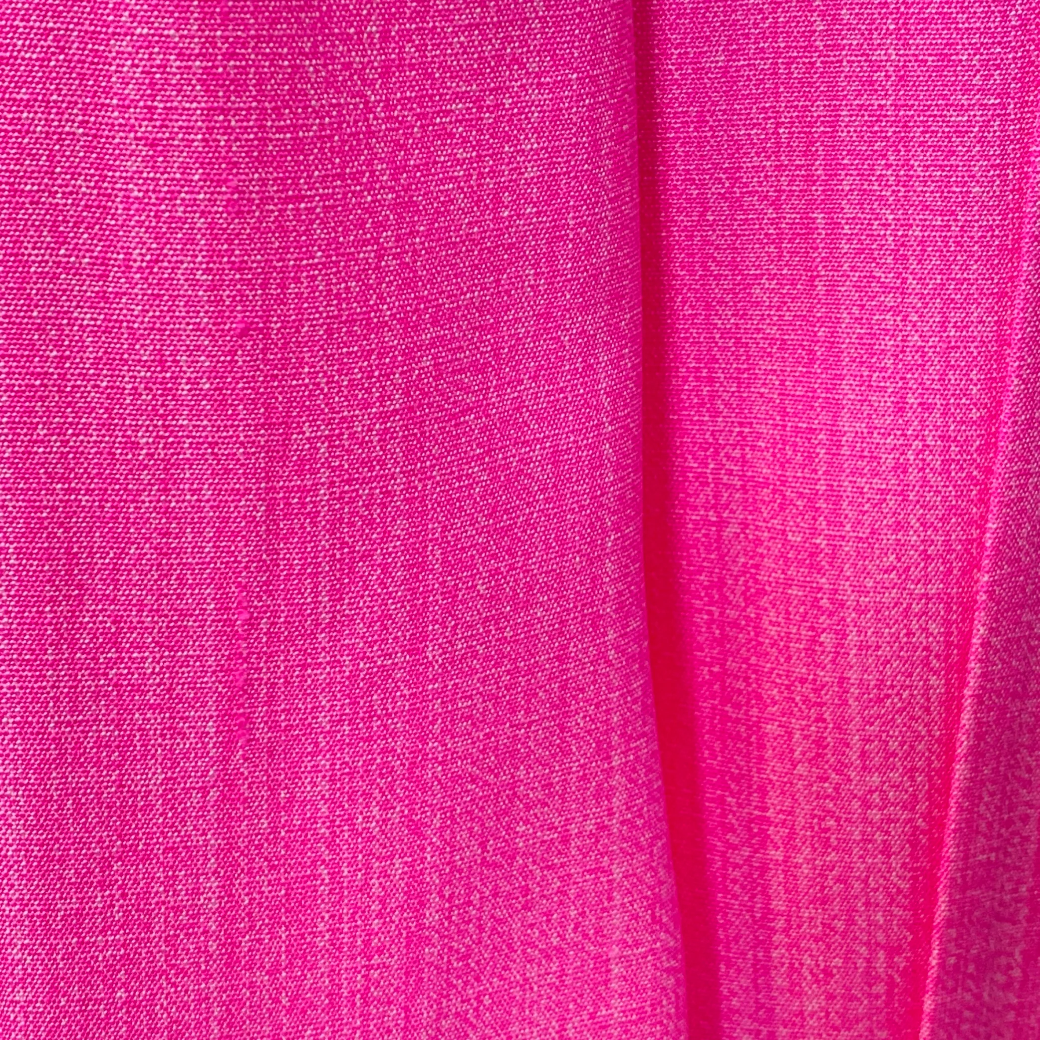 JACQUEMUS Size S Le Raphia Neon Pink White Viscose Blend Notch Lapel Jacket Blazer - Image 4