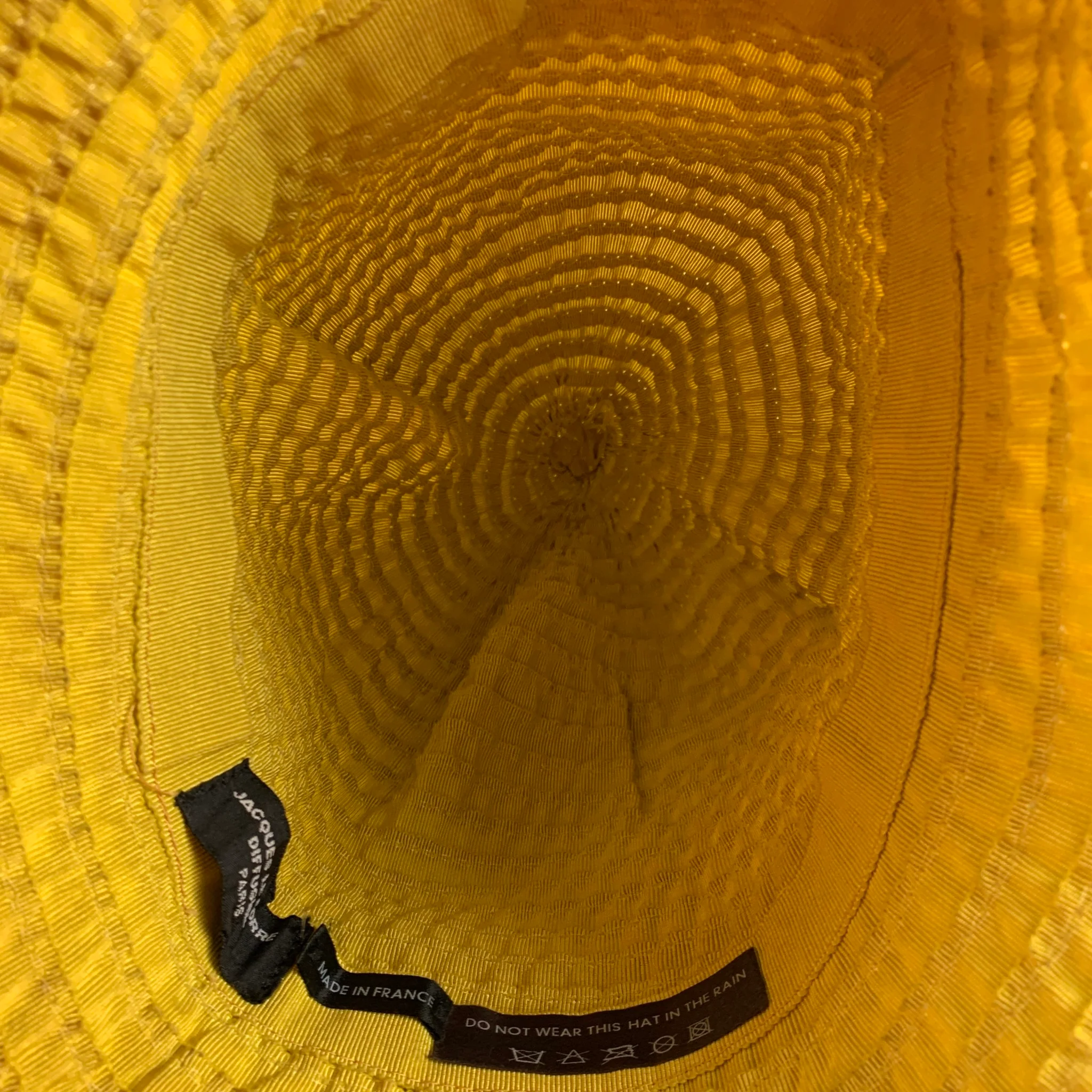 JACQUES LE CORRE Yellow Ribbon Bucket Hat - Image 5