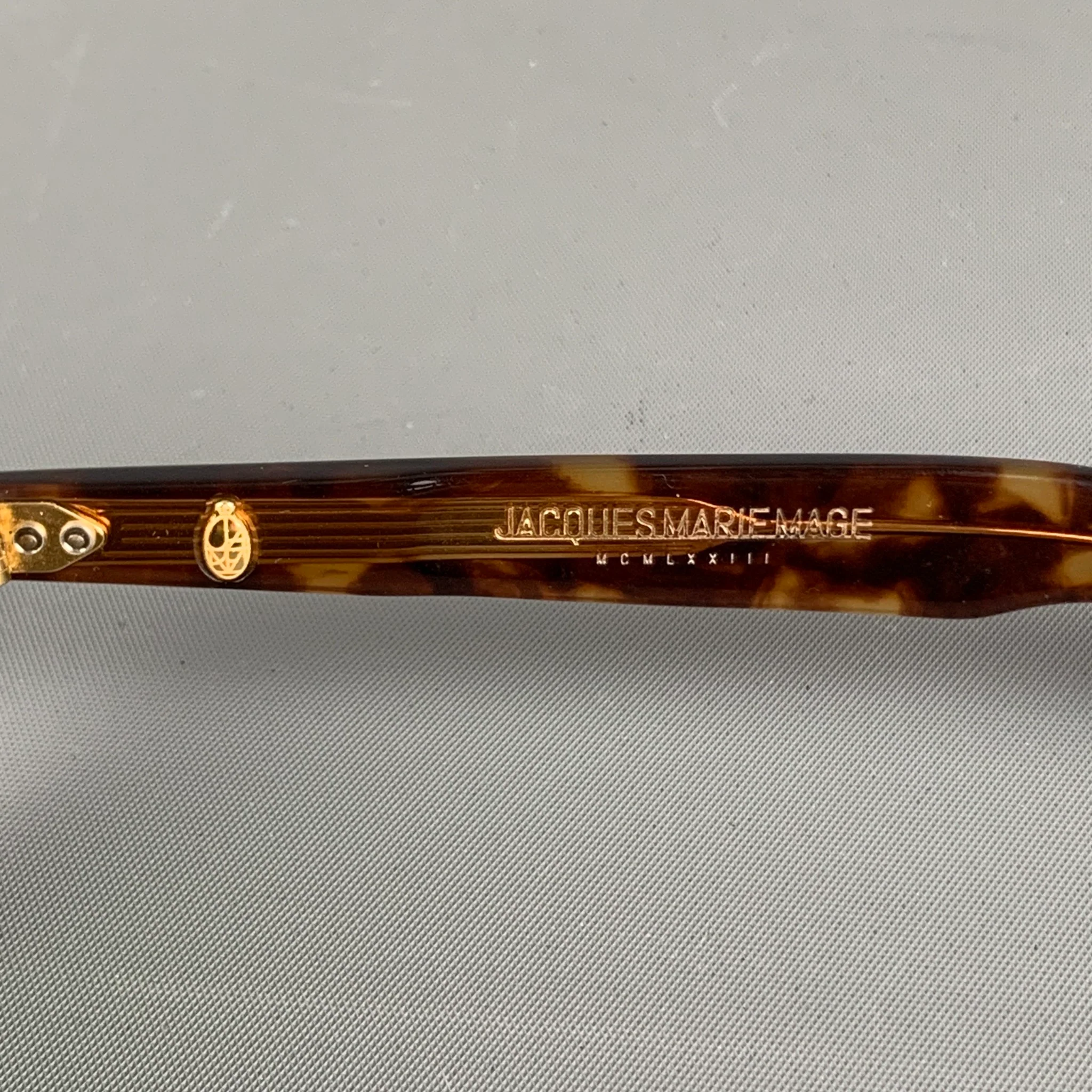JACQUES MARIE MAGE Brown Tortoise Shell Acetate Sunglasses & Eyewear - Image 5