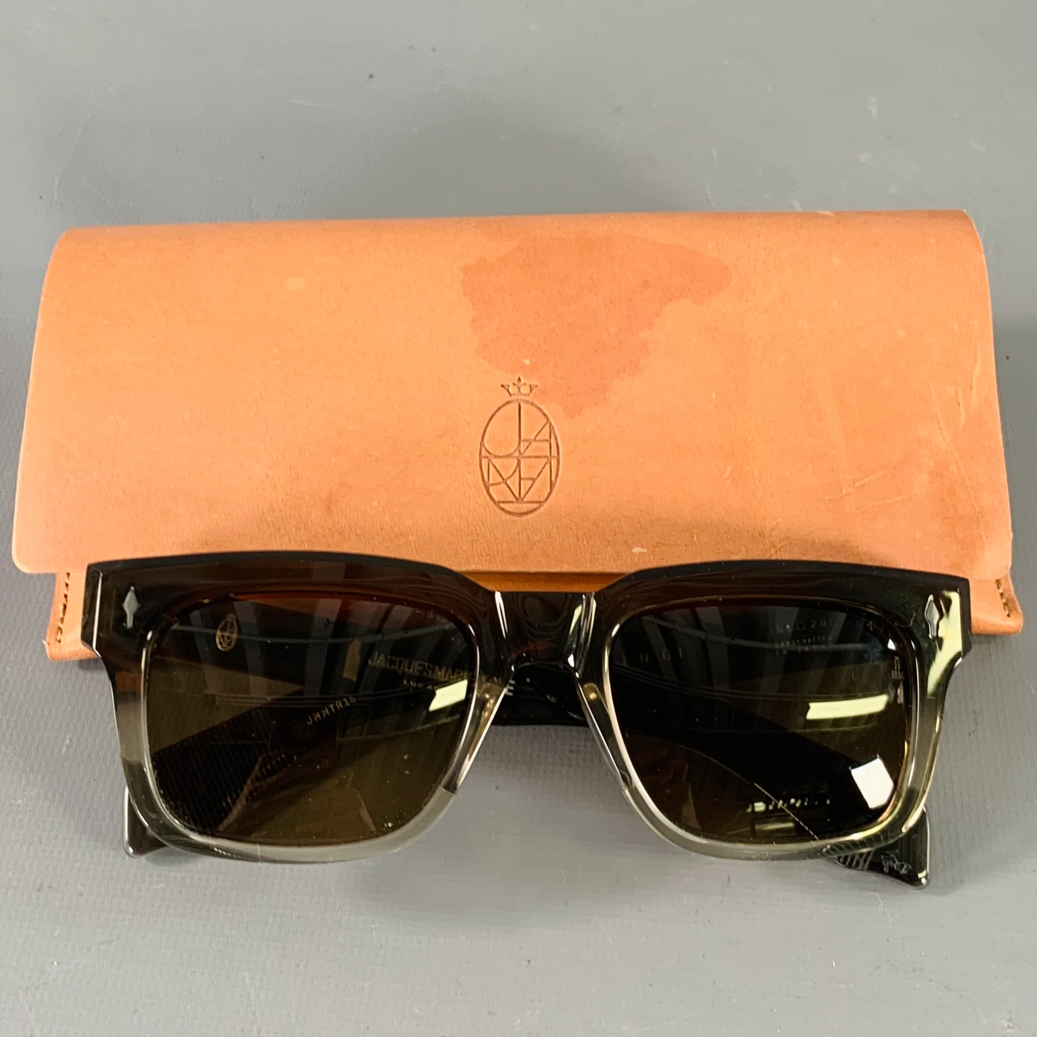 JACQUES MARIE MAGE Torino Grey Ombre Acetate Sunglasses & Eyewear - Image 7