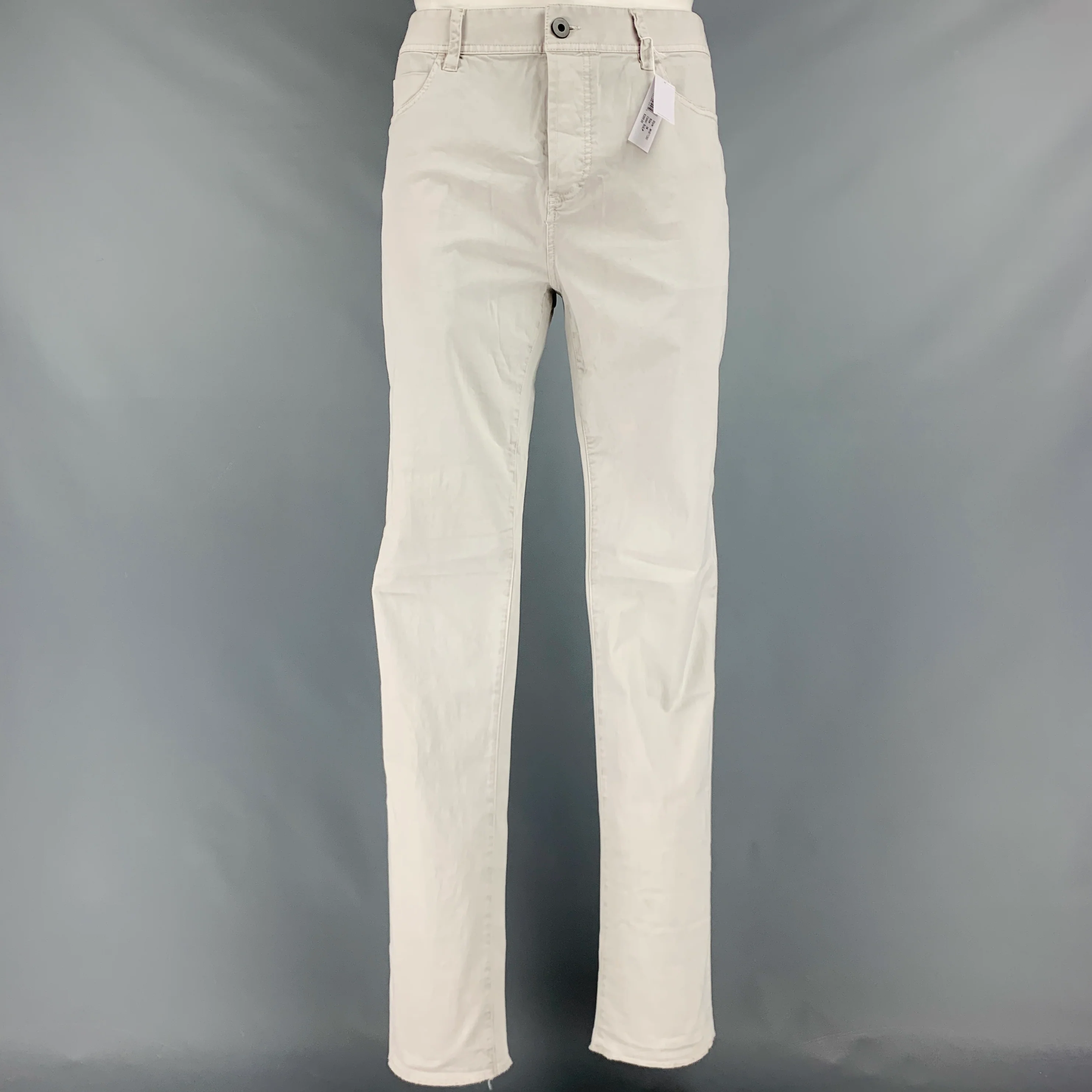 JAMES PERSE Size 34 Grey Wash Cotton Blend Jean Cut Casual Pants