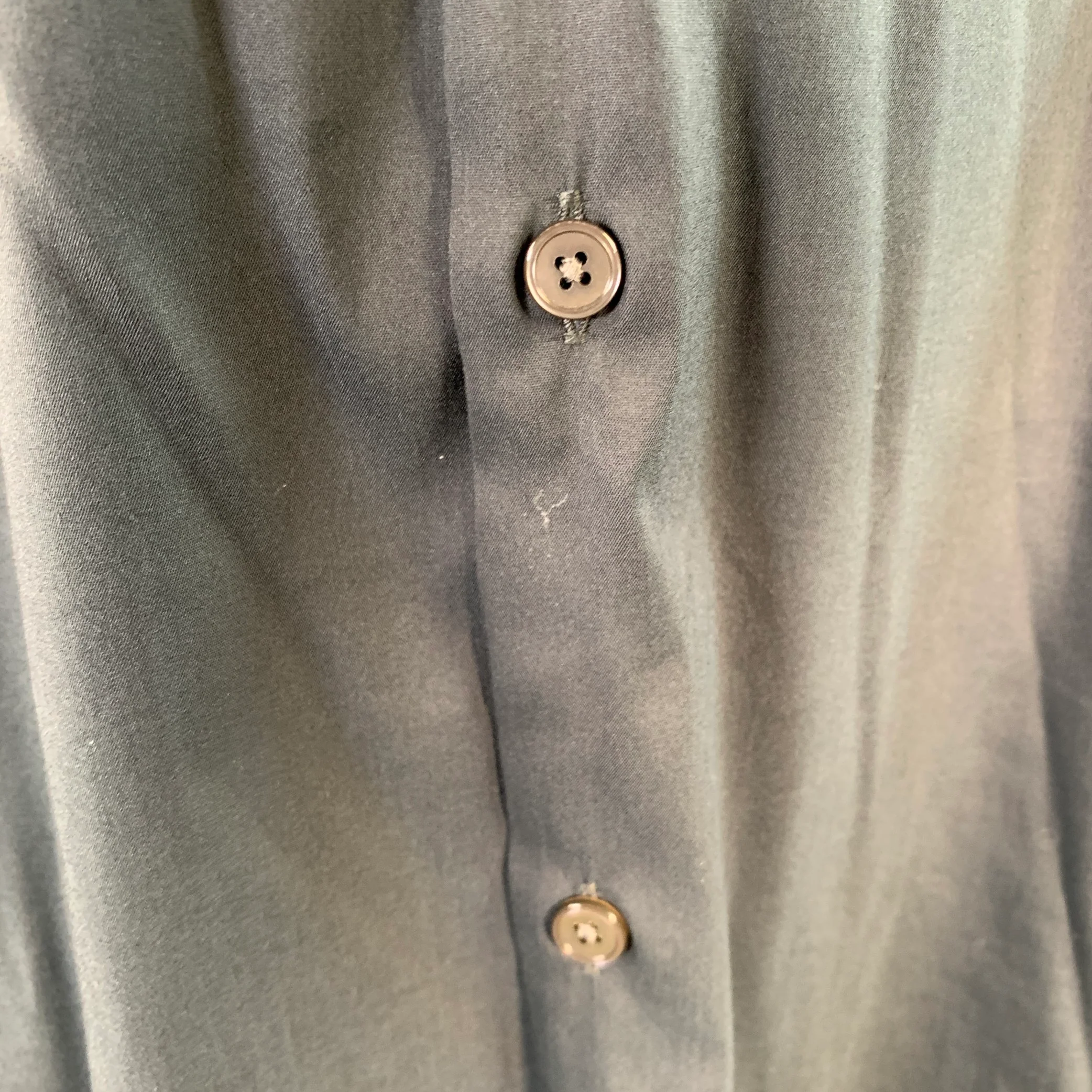 JAMES PERSE Size XL Charcoal Cotton Blend Cutaway Long Sleeve Shirt - Image 4