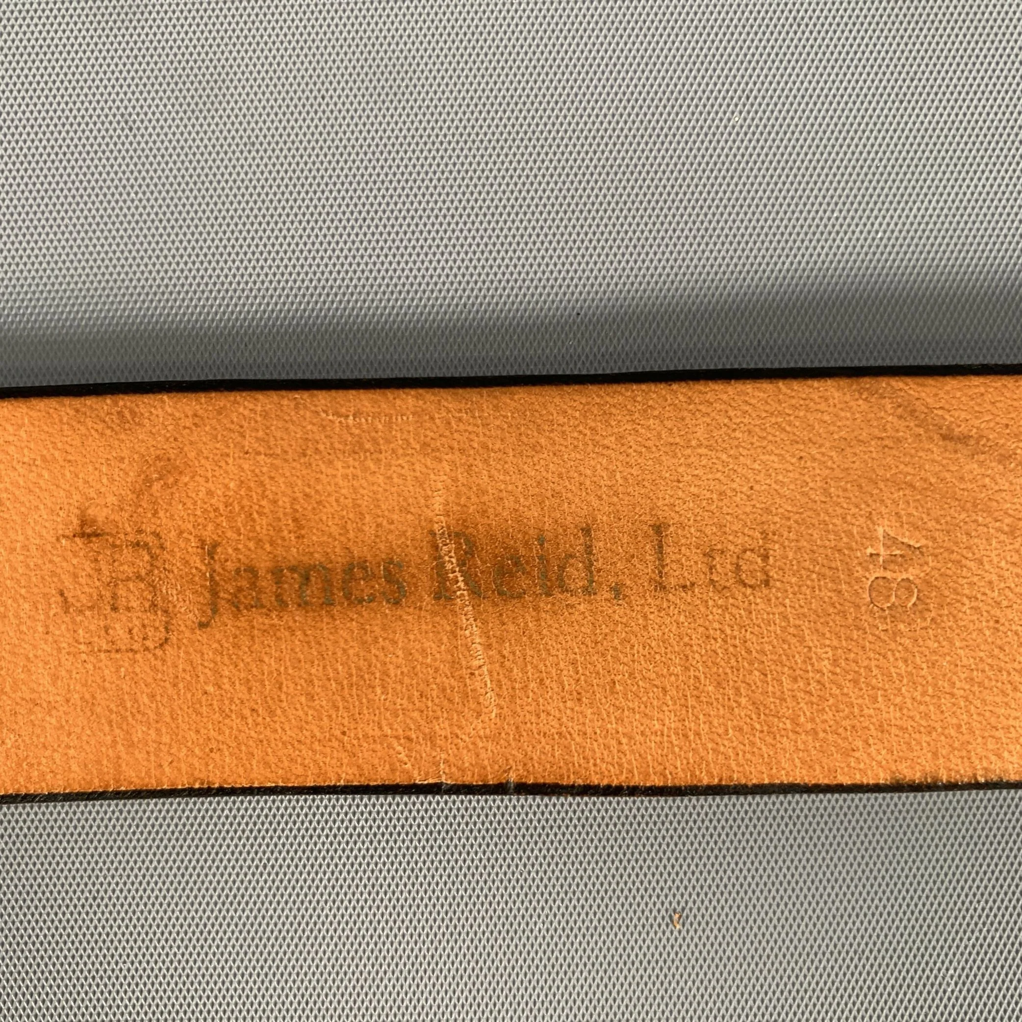 JAMES REID Brown Lizard Leather Belt - Image 7