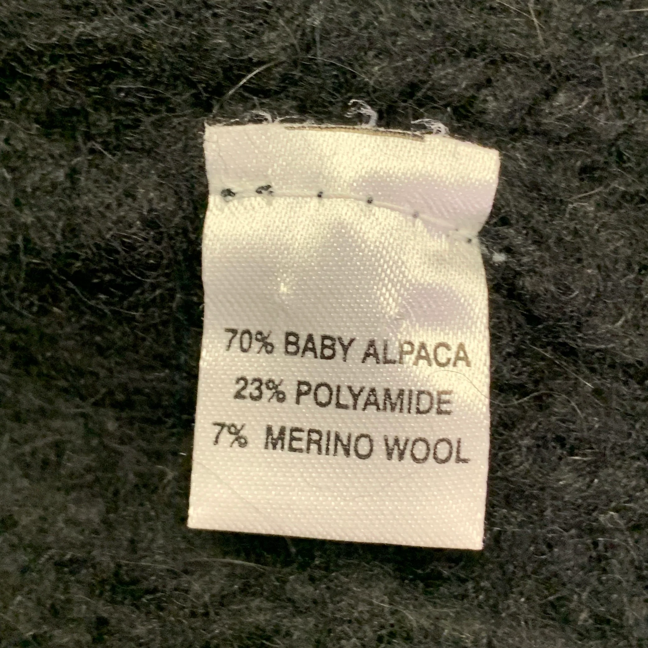 JARBO Size 0 Black Alpaca Blend Knit Shawl Collar Open Front Shrug Cardigan - Image 7
