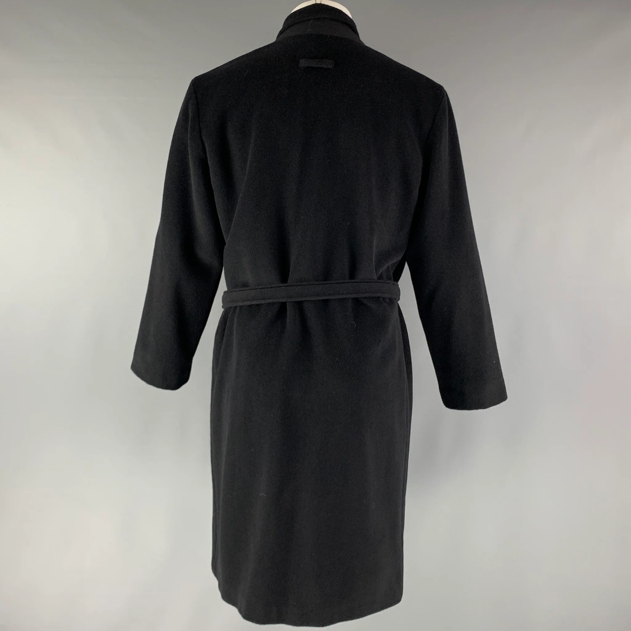 JEAN PAUL GAULTIER Size 38 Black Angora Wool Belted Coat - Image 4