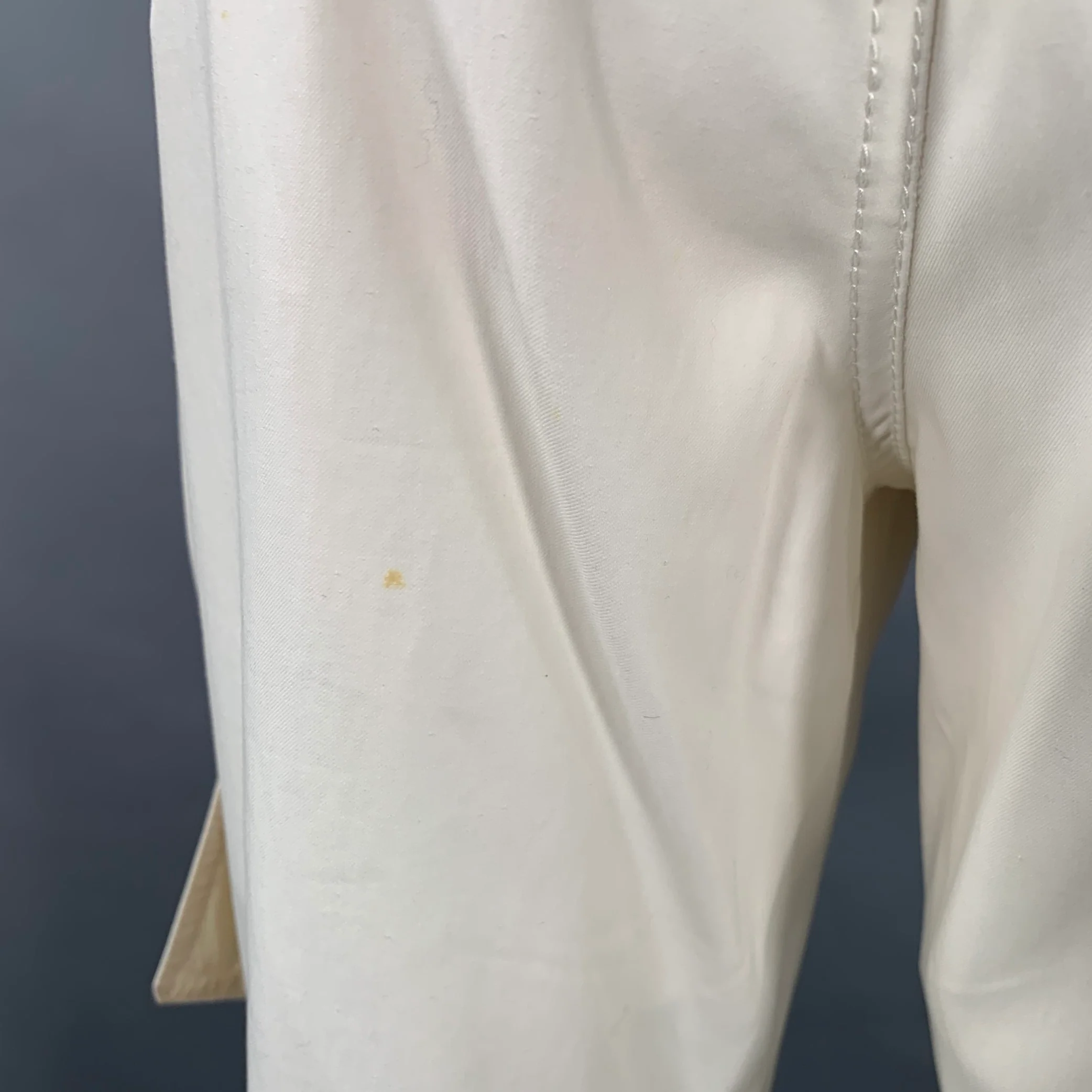JEAN PAUL GAULTIER Size 4 Cream Cotton Cargo Casual Pants - Image 12