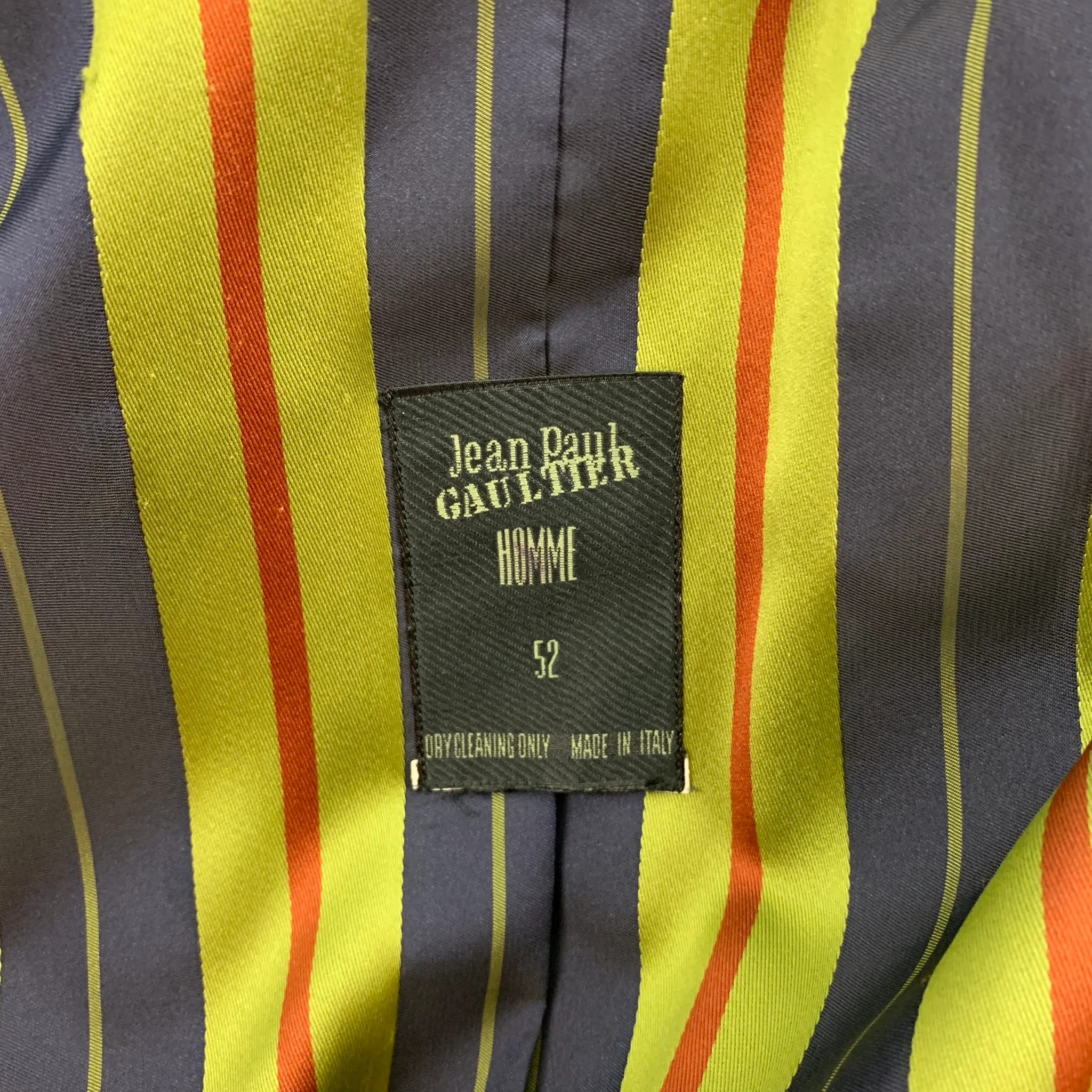JEAN PAUL GAULTIER Size 42 Black Peak Lapel Sport Coat - Image 5
