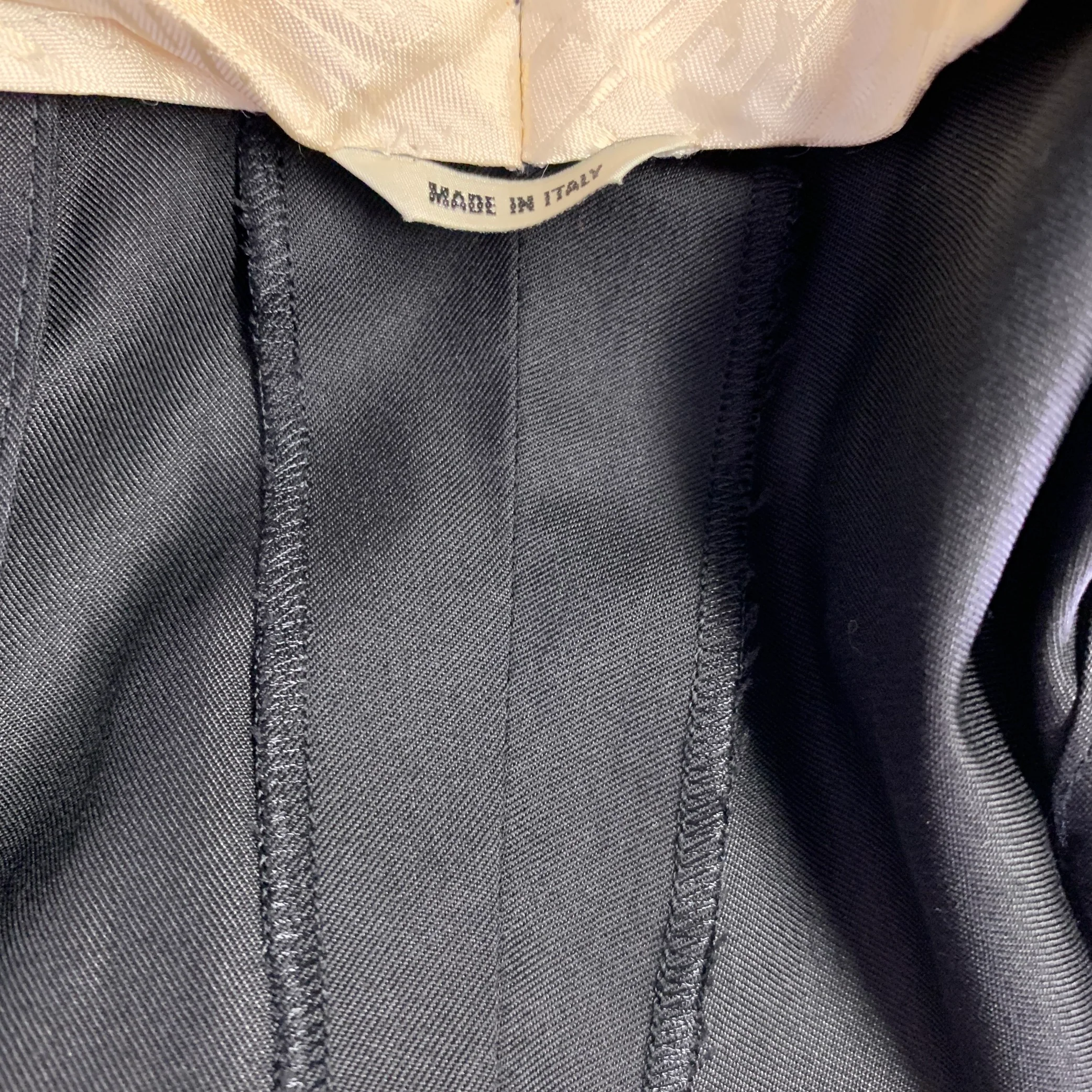 JEAN PAUL GAULTIER Size M Black Wool Silk Peak Lapel Suit - Image 14