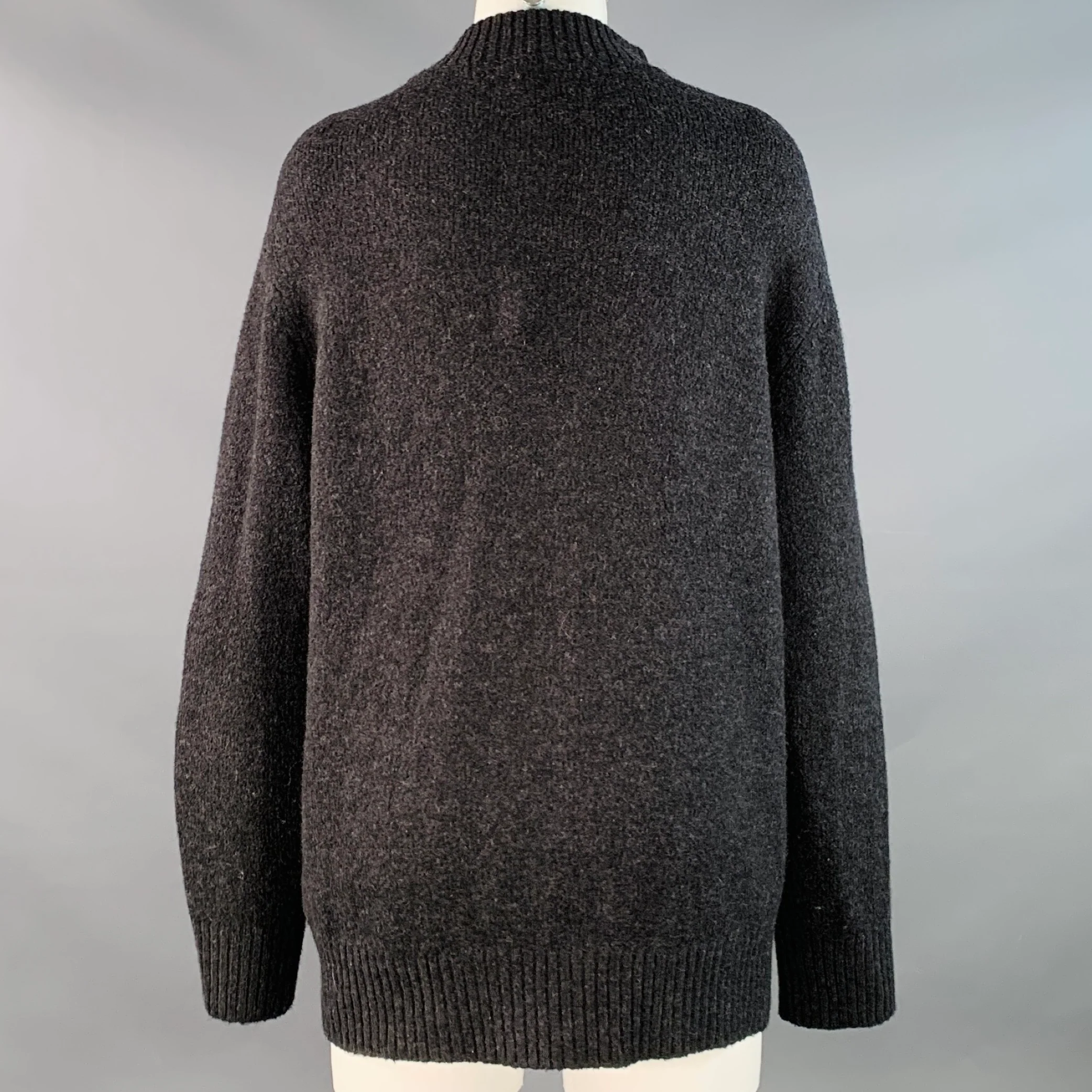 JENNI KAYNE Size XS Grey Cotton Blend Crew Neck Sweater - Image 3