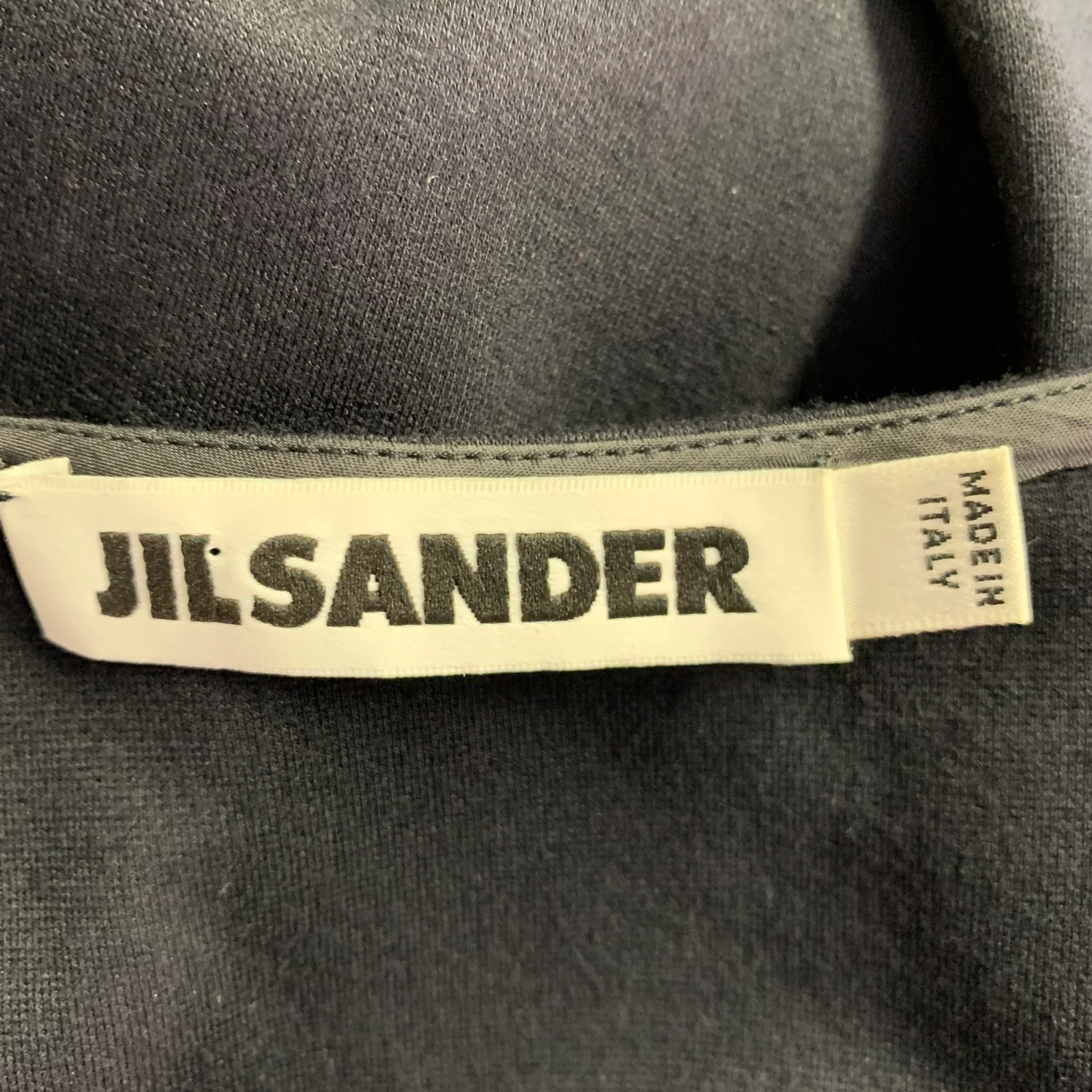 JIL SANDER Size 10 Navy Viscose Blend Ruched Long Evening Gown - Image 5