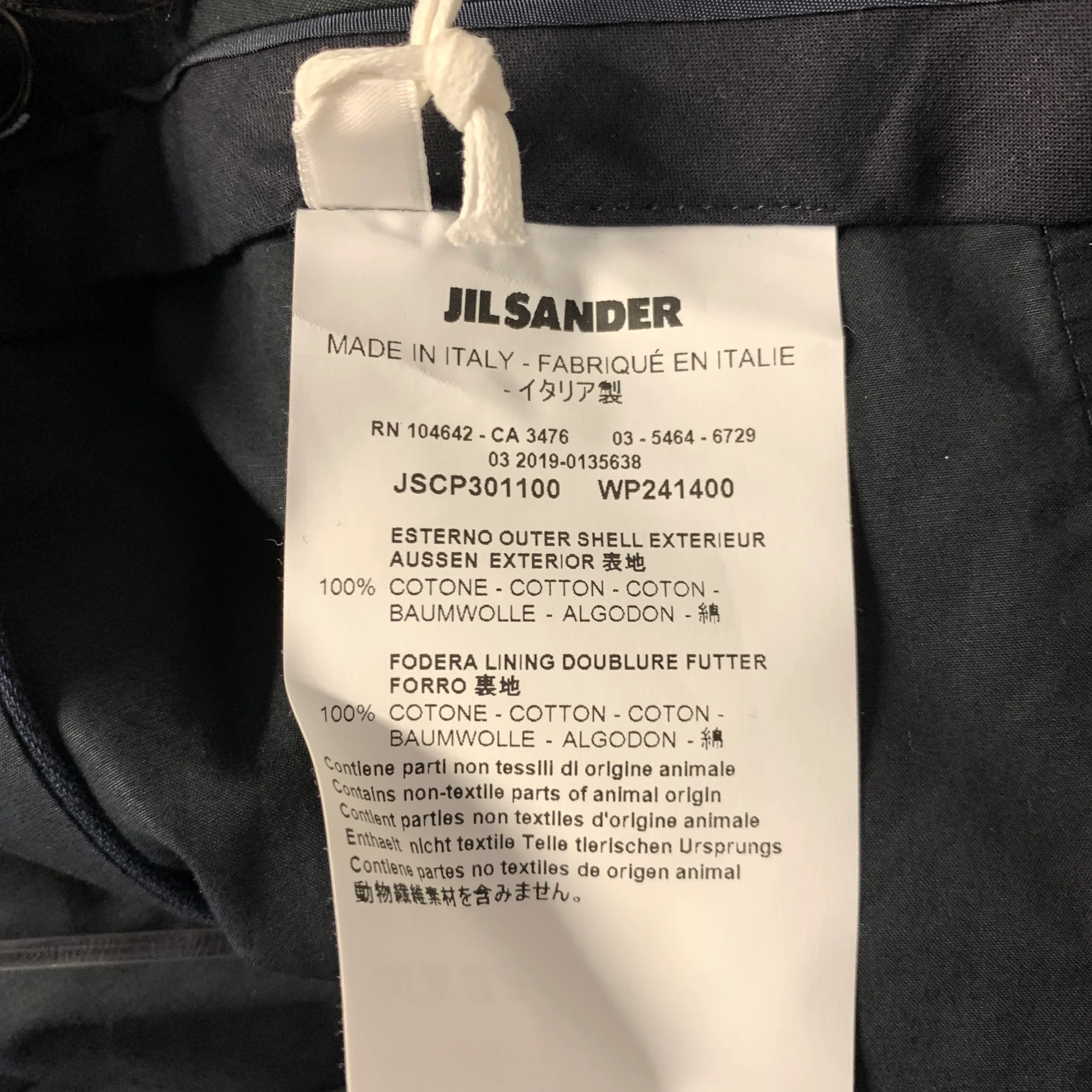 JIL SANDER Size 14 Navy Cotton Cropped Pants - Image 6