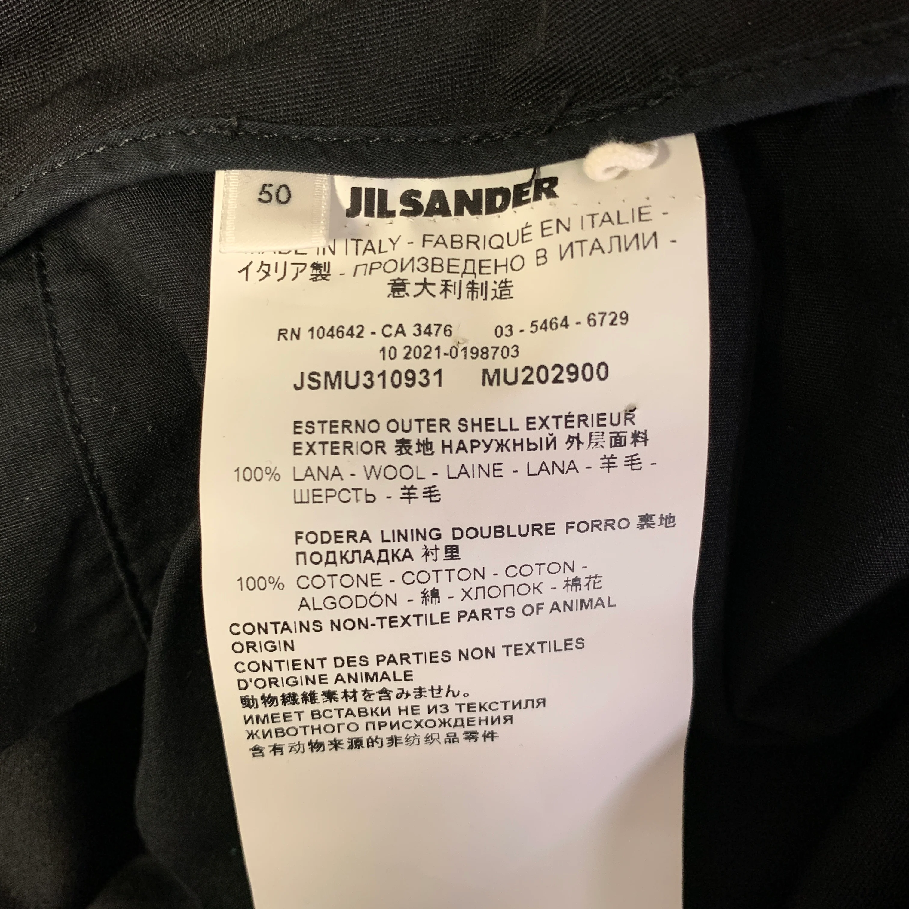 JIL SANDER Size 34 Black Wool Zipper Pants - Image 6