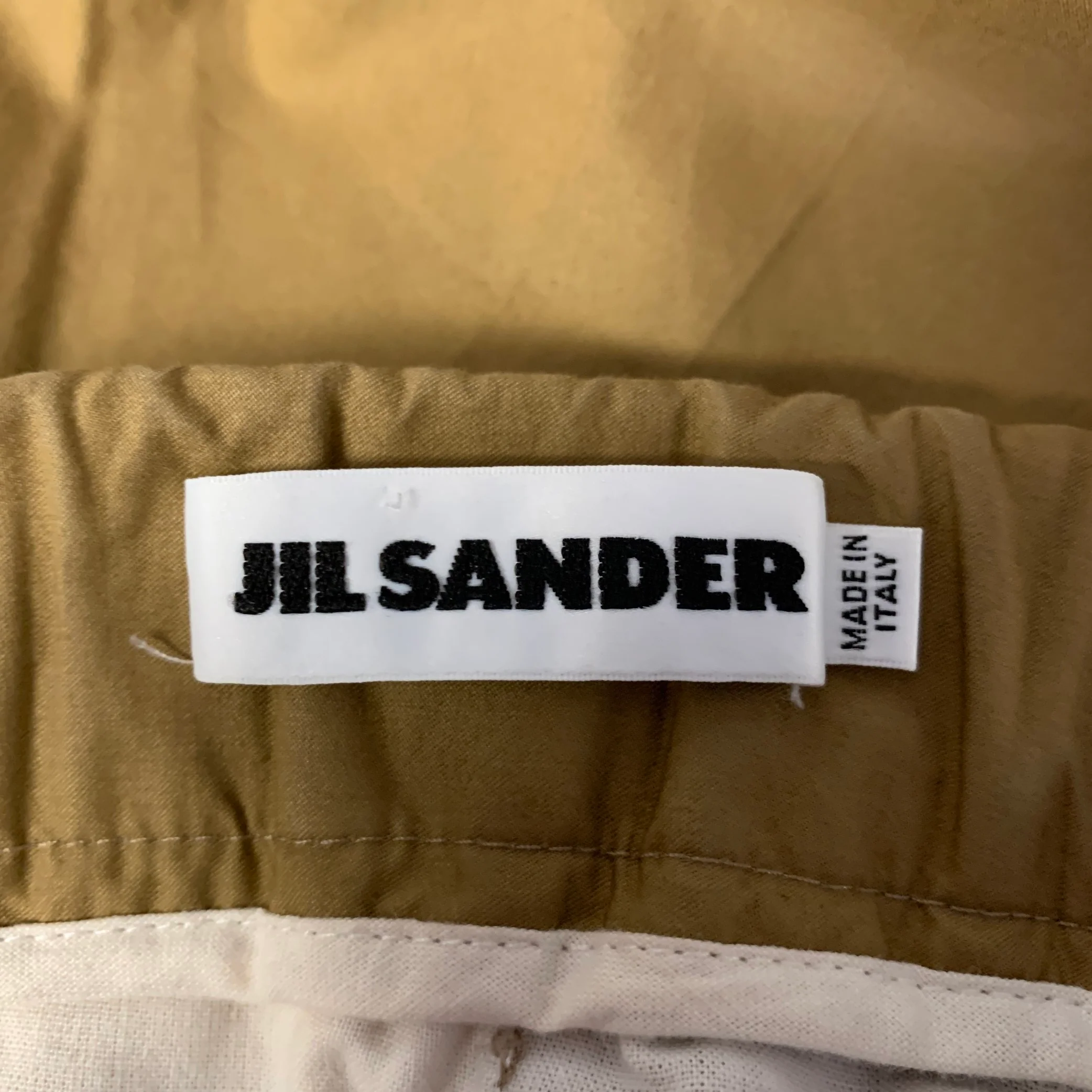 JIL SANDER Size 34 Brown Cotton Elastic Waistband Pants - Image 3