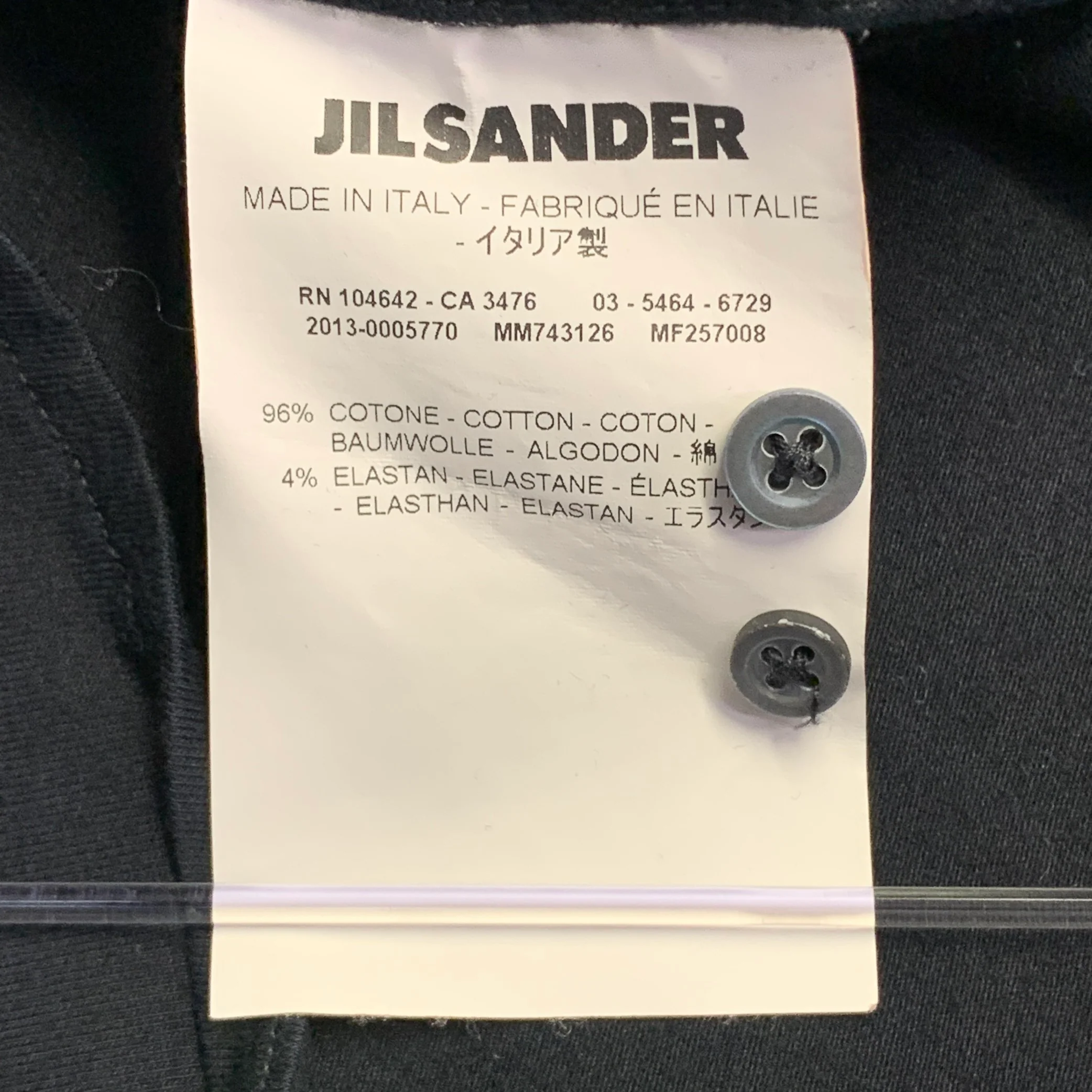 JIL SANDER Size 38 Black Cotton Blend Button Down Long Sleeve Shirt - Image 5