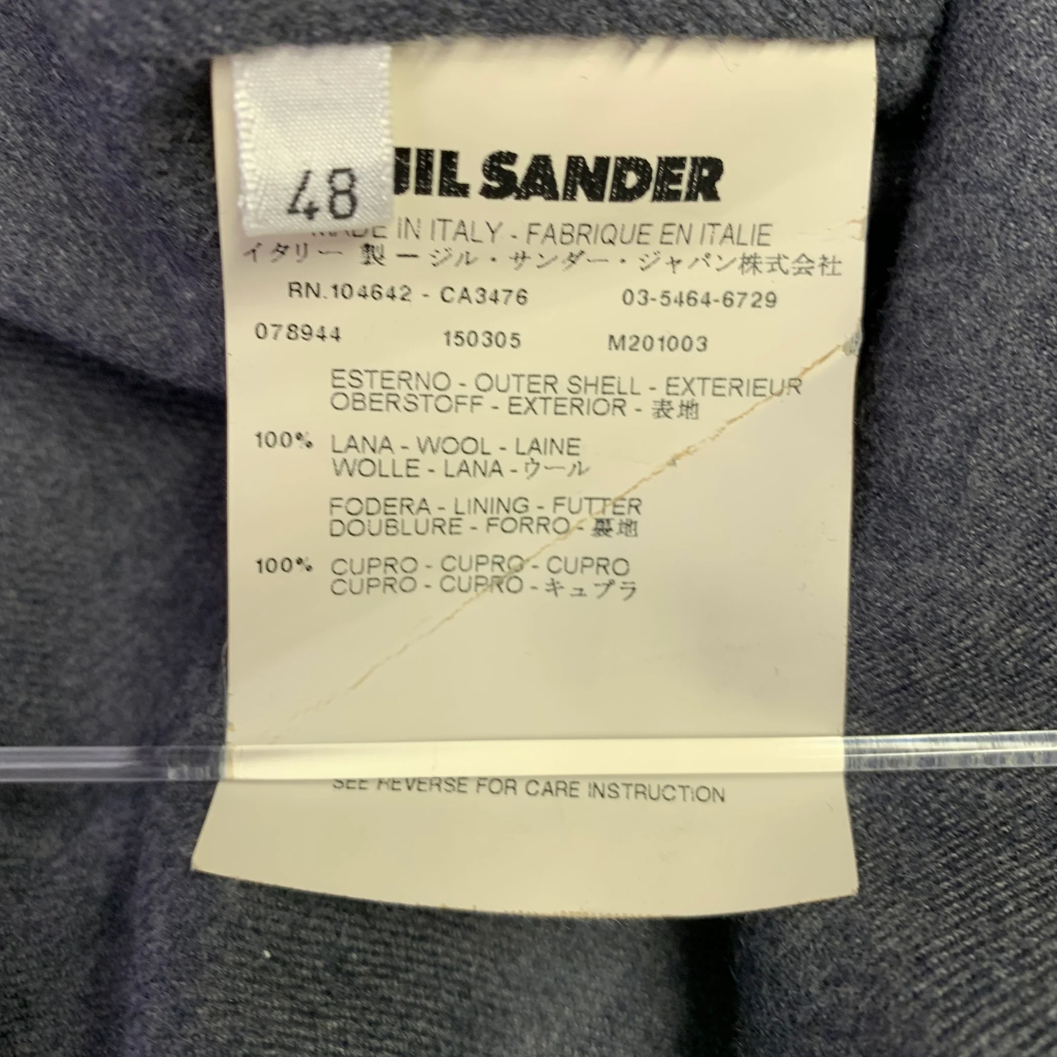 JIL SANDER Size 38 Grey Wool Single Breasted Jacket - Image 6