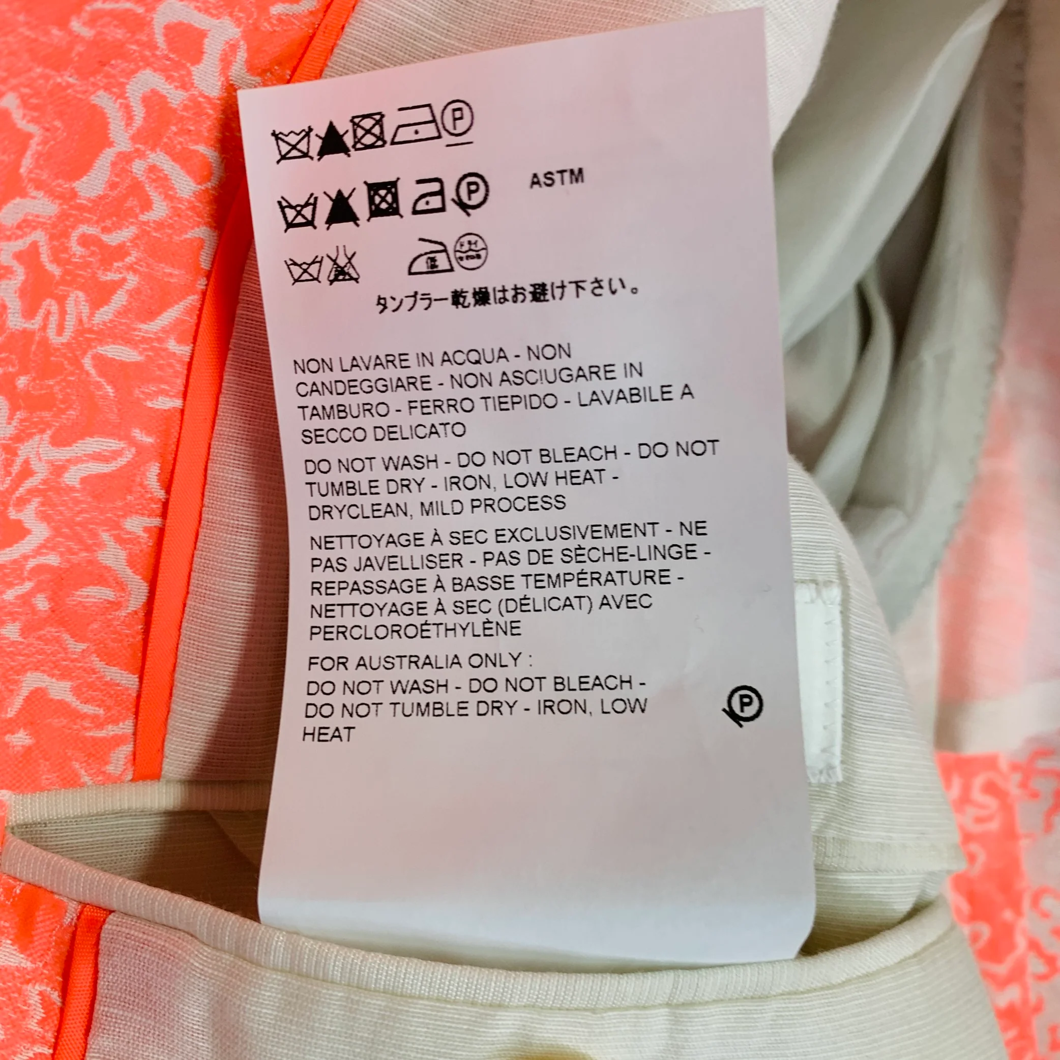 JIL SANDER Size 42 Pink White Textured Abstract Floral Cotton Blend Peak Lapel Sport Coat - Image 10