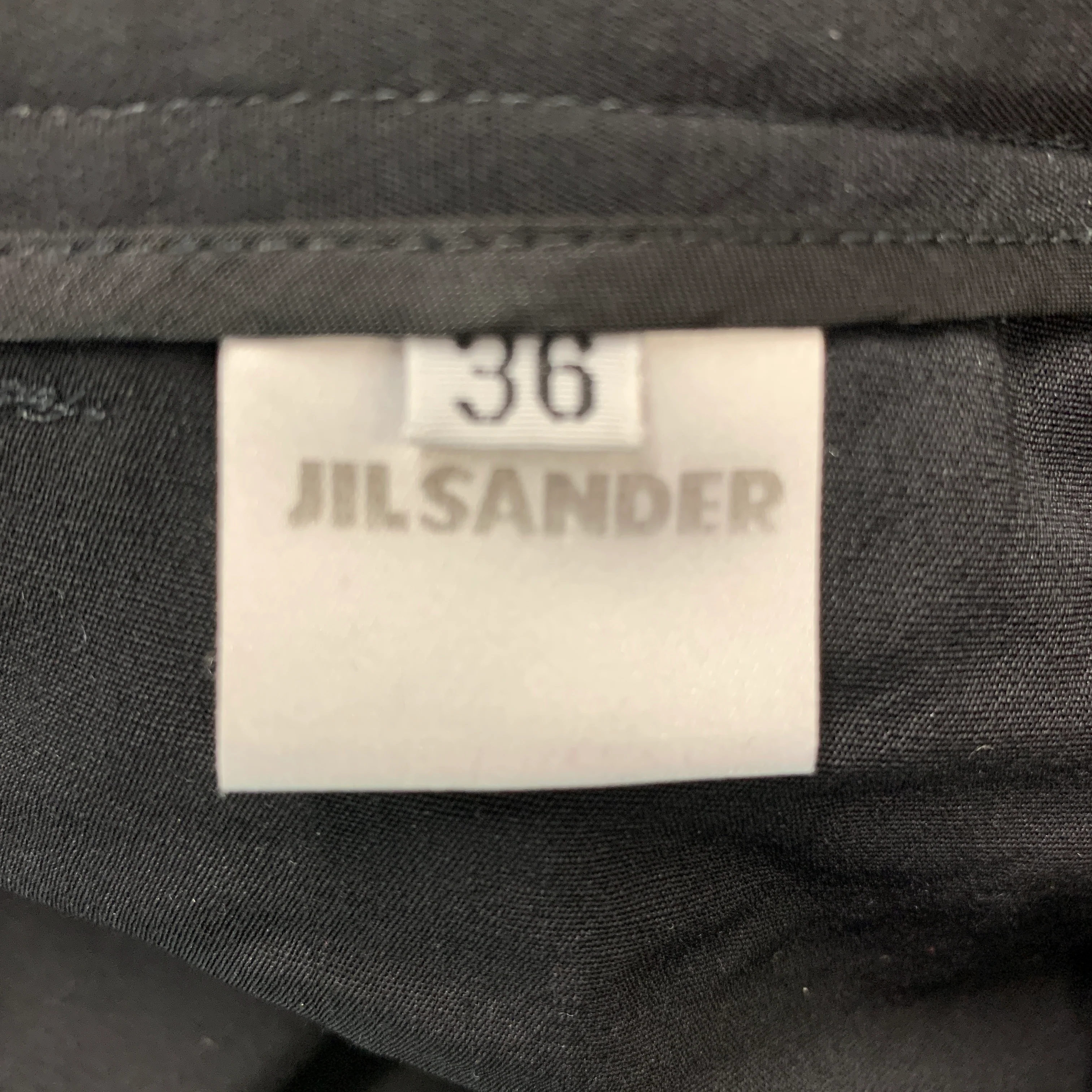 JIL SANDER Size 6 Black Silk Single Breasted Pants Suit - Image 10