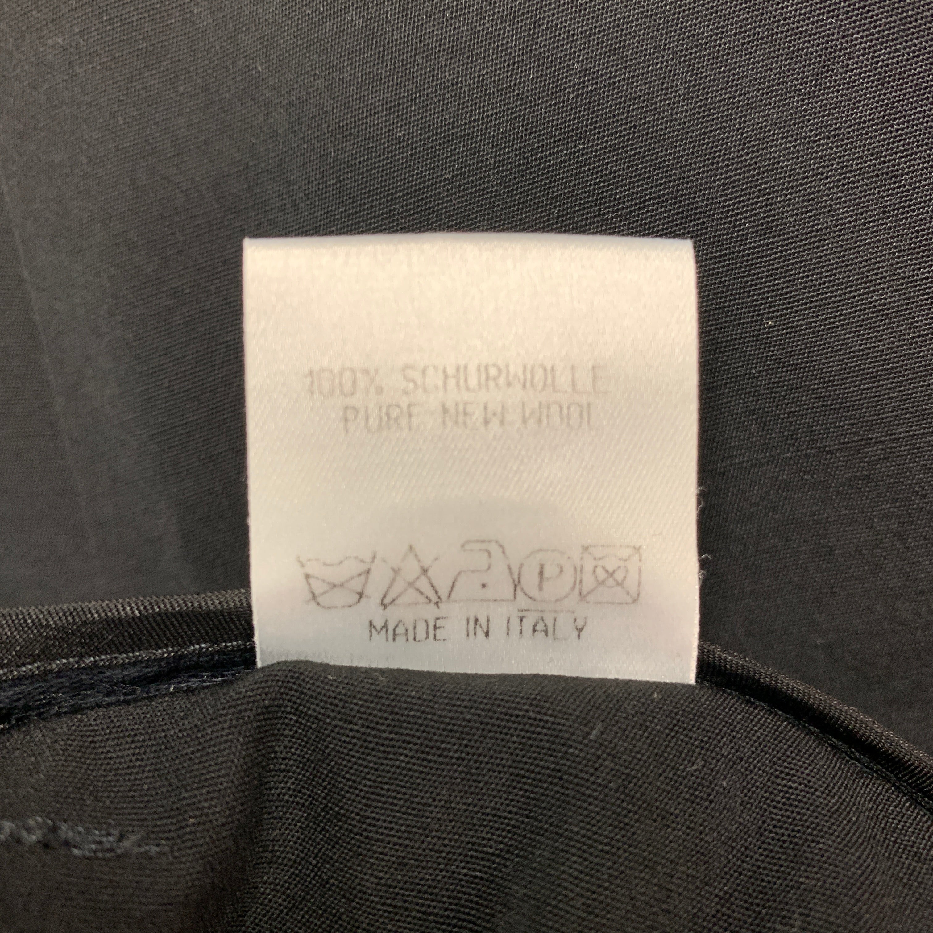 JIL SANDER Size 6 Black Silk Single Breasted Pants Suit - Image 11