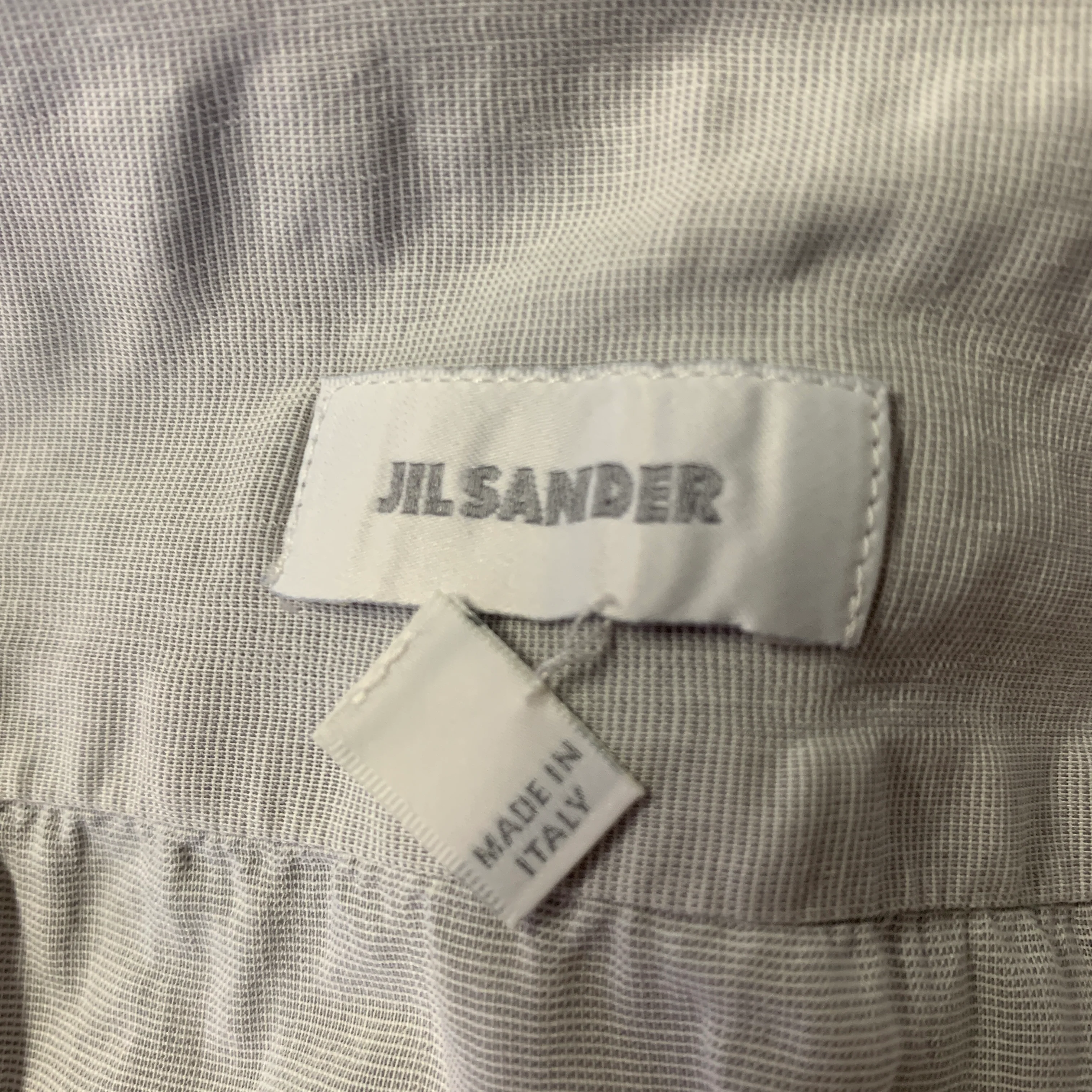 JIL SANDER Size M Grey Cotton Button Up Long Sleeve Shirt - Image 5