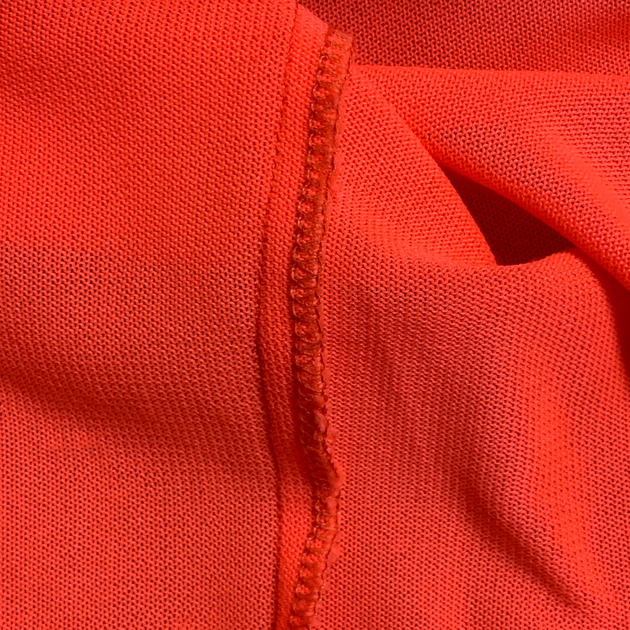 JIL SANDER Size M Pink Neon Jersey Polyester Crew Neck T-shirt - Image 8