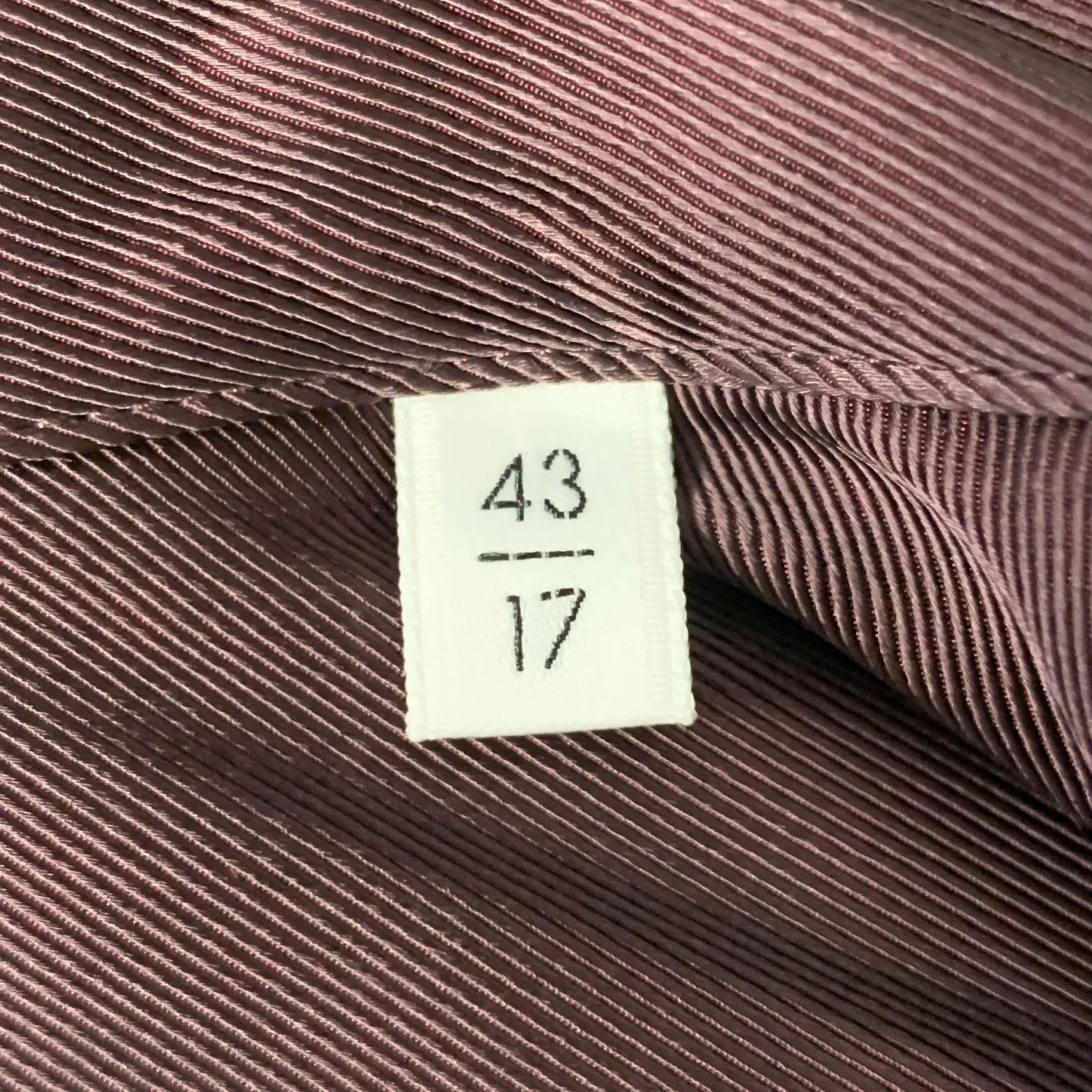 JIL SANDER Size M Plum Viscose Silk Hidden Placket Long Sleeve Shirt - Image 7