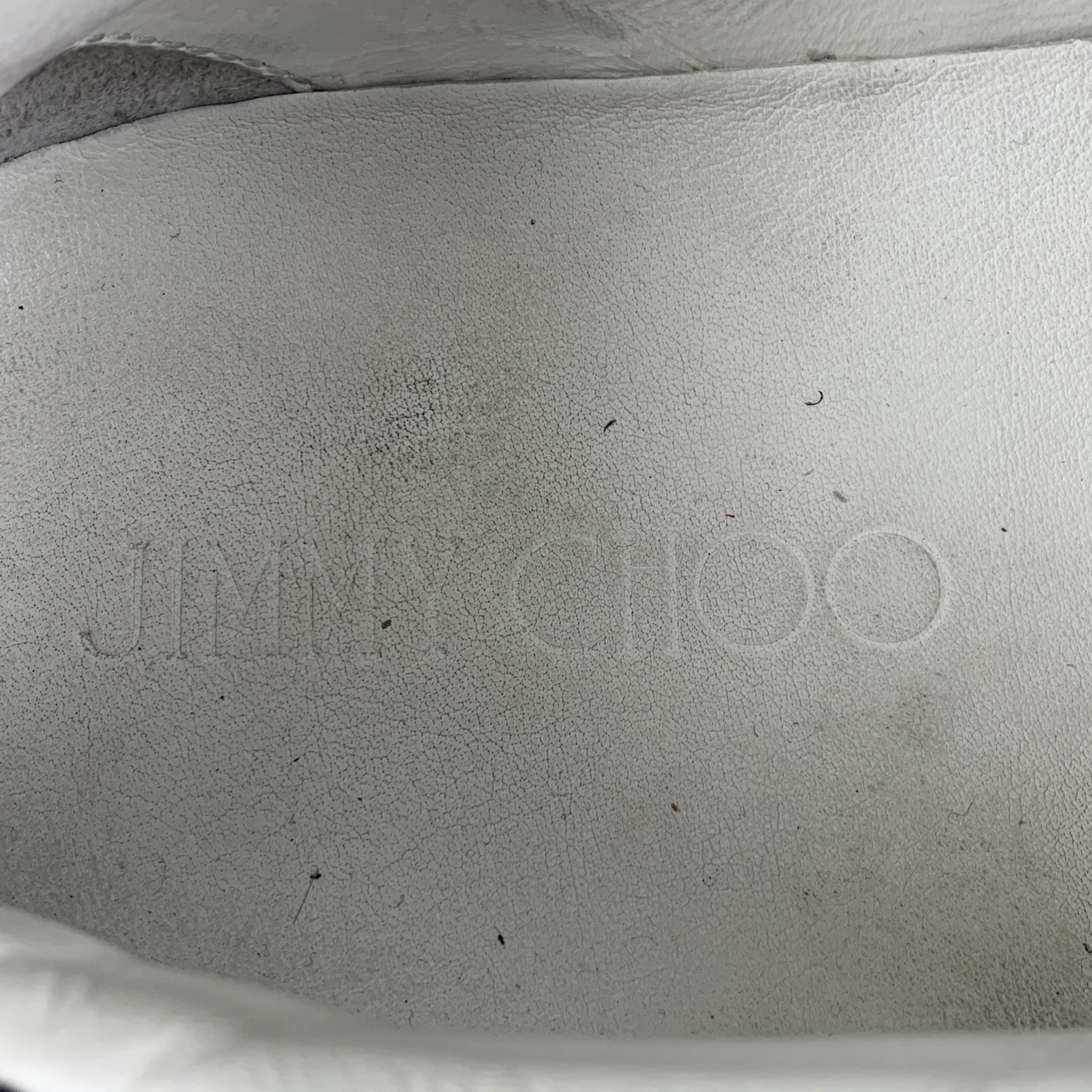 JIMMY CHOO Size 10 Navy Silver Studded Suede Sneakers - Image 7