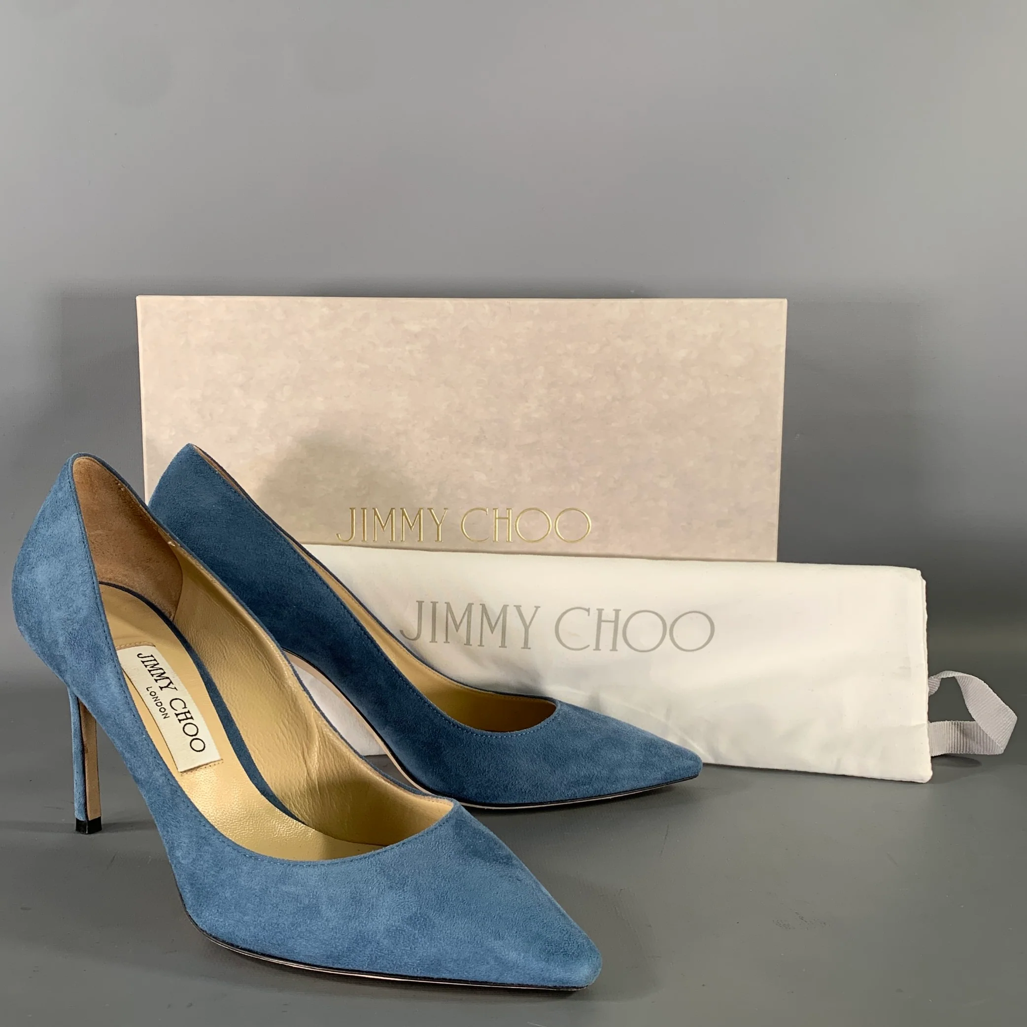 JIMMY CHOO Size 9 Blue Suede J0001474039 Suede Pumps - Image 9