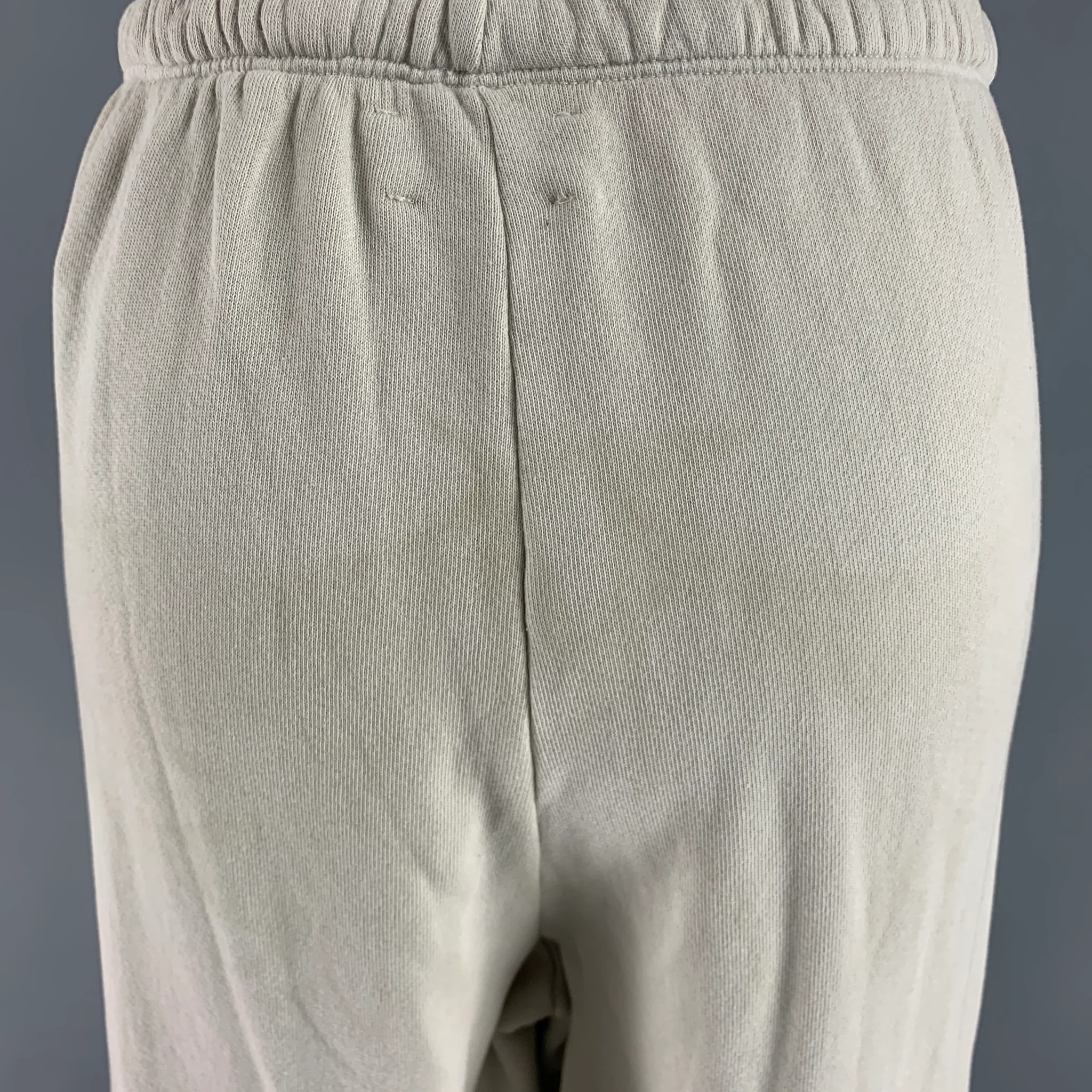 JOAH BROWN Size XS/S Off White Cotton Sweatpants Casual Pants - Image 3