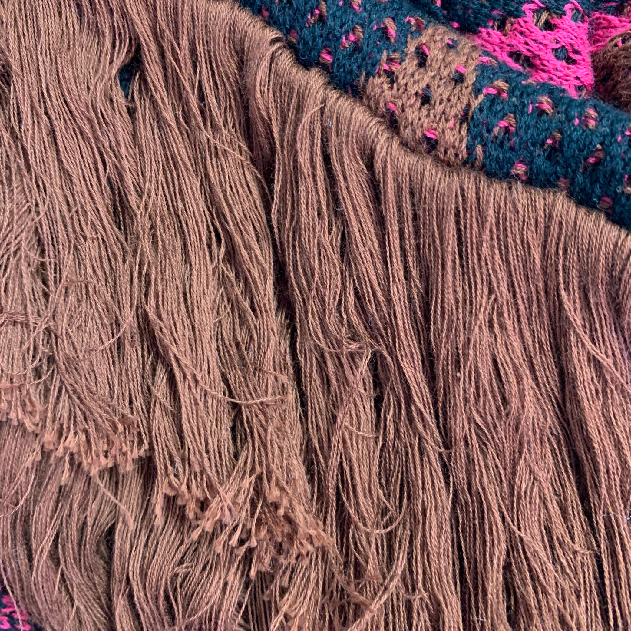 JOHANNA ORTIZ Size XS Brown Black Pink Cotton Abstract Halter Dress - Image 8