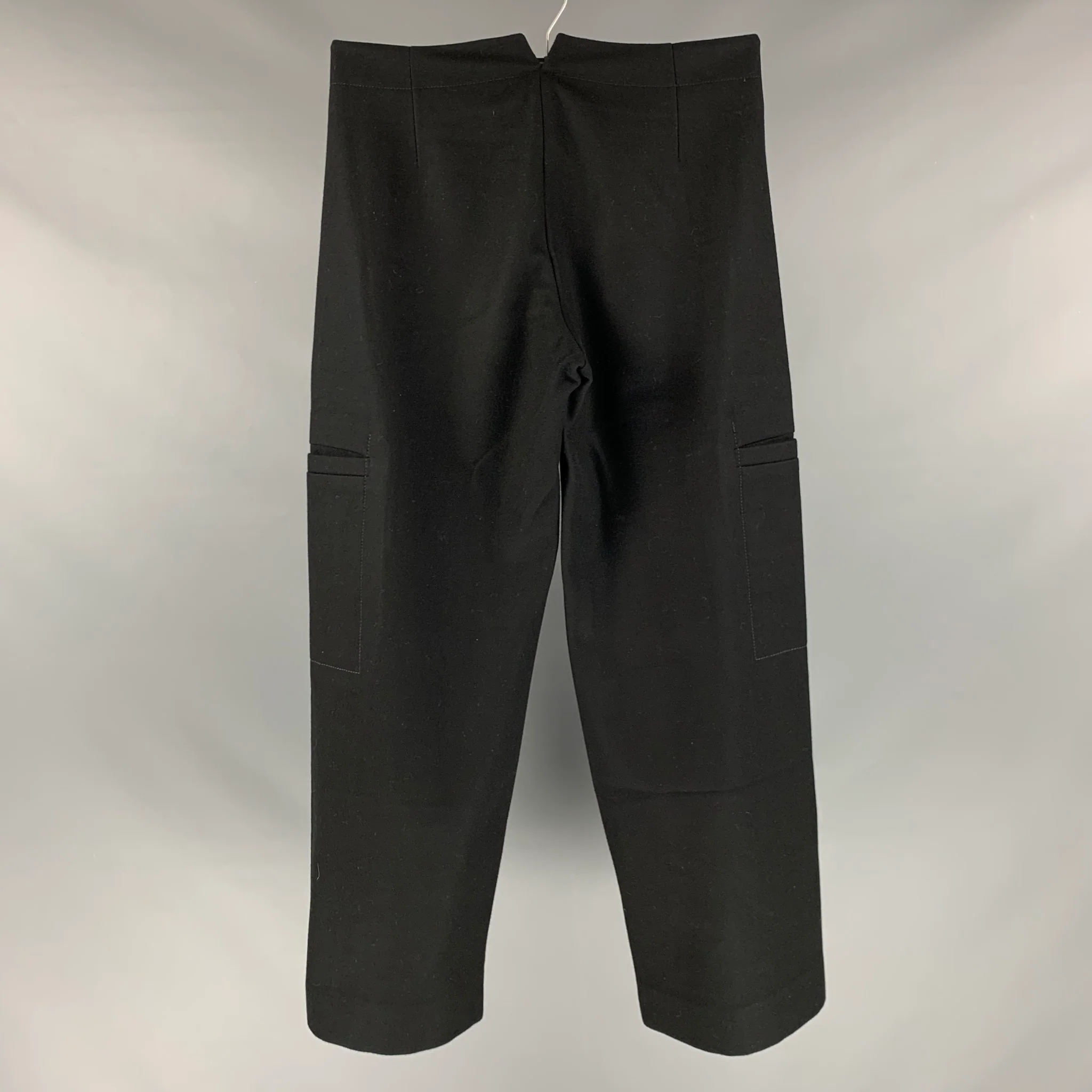 JOHN BARTLETT Size 32 Black Wool  Polyamide Cargo Casual Pants - Image 2